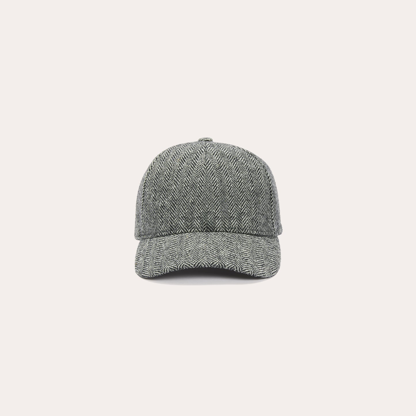 Casquette en laine à chevrons gris