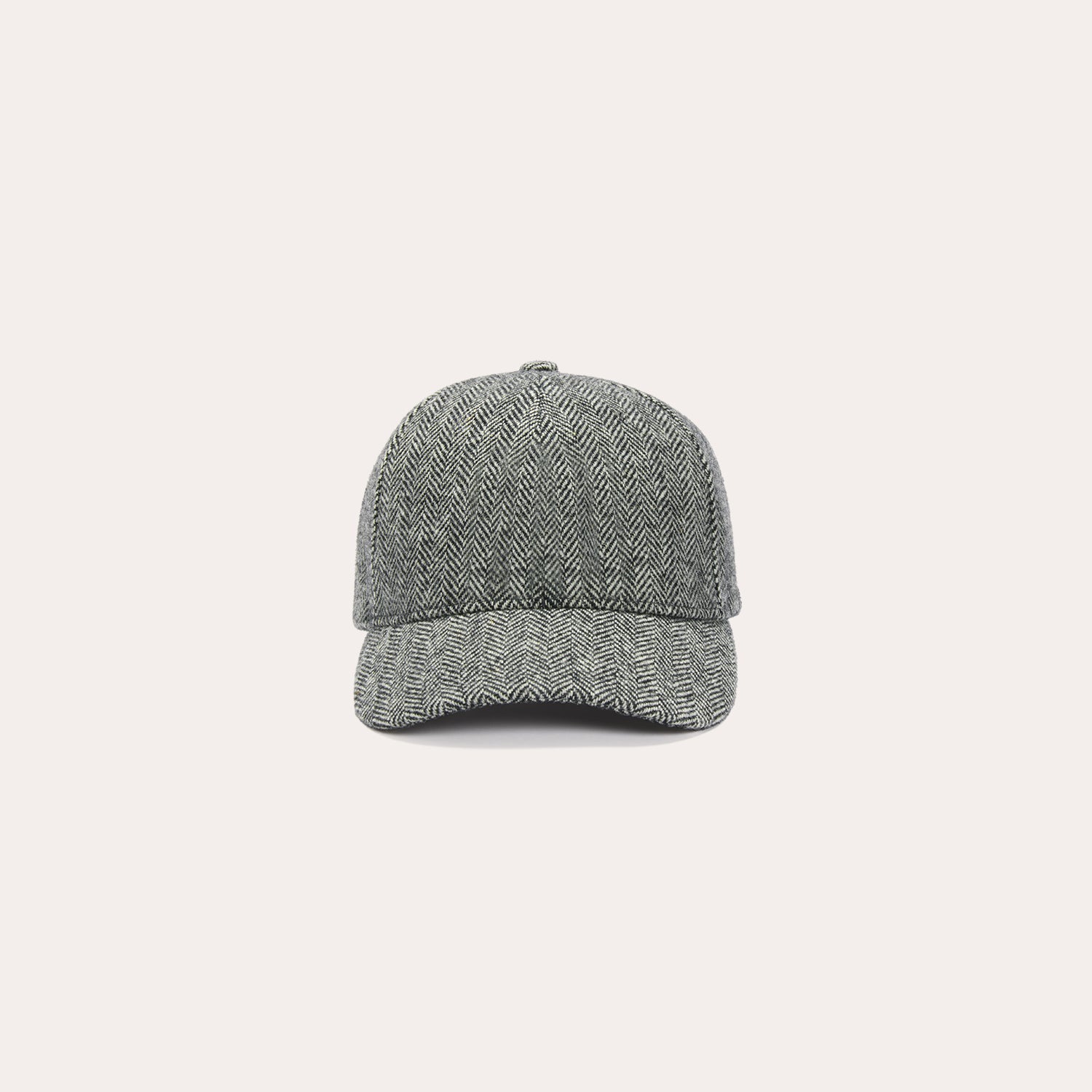 Casquette en laine à chevrons gris