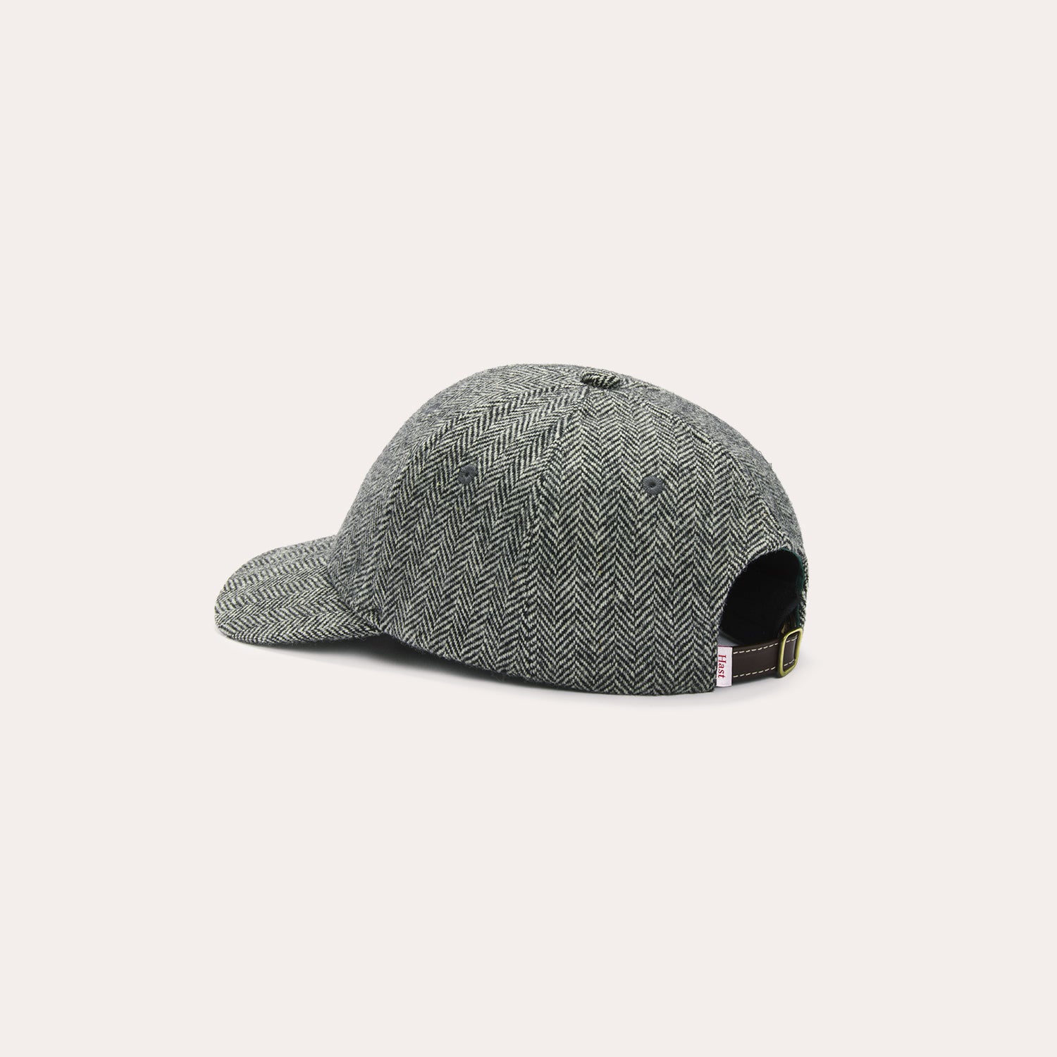 Casquette en laine à chevrons gris