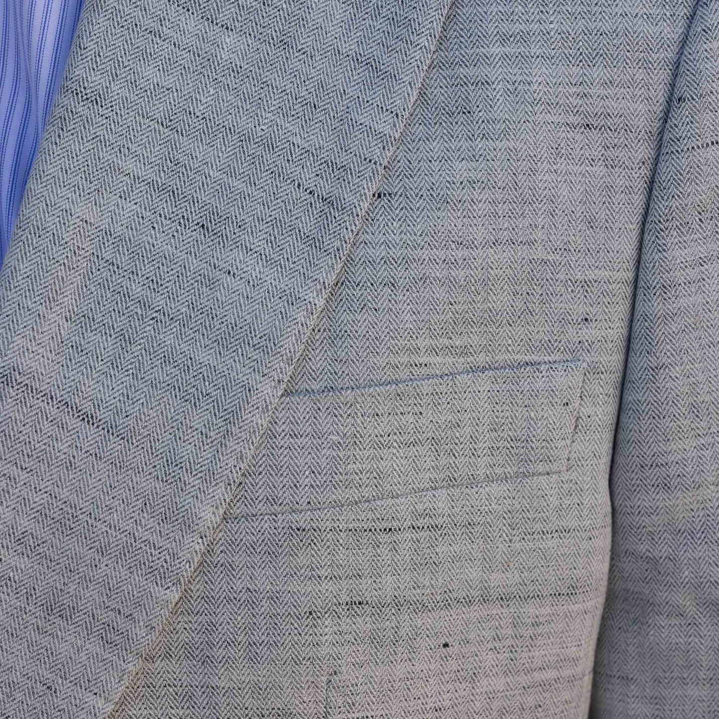 Heathered micro-herringbone linen and cotton jacket