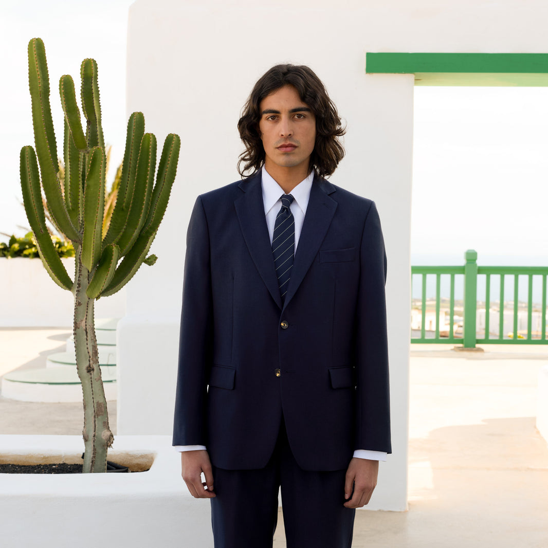 Veste en laine froide marine