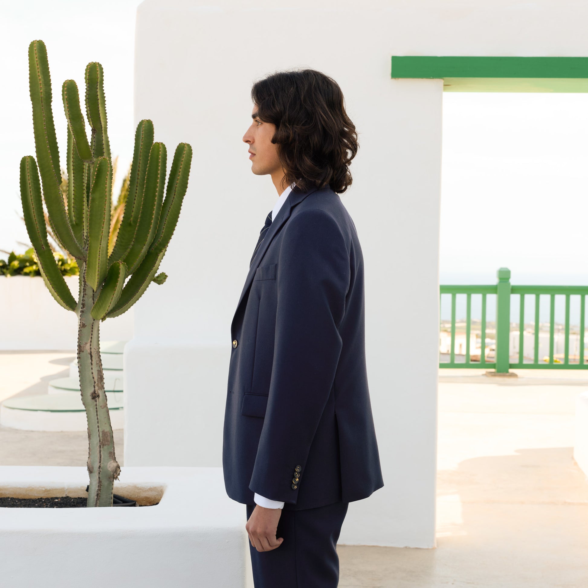 Veste en laine froide marine