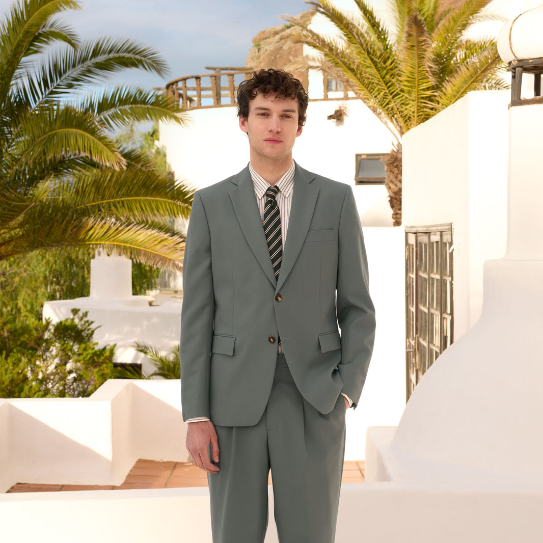 Sage cold wool jacket