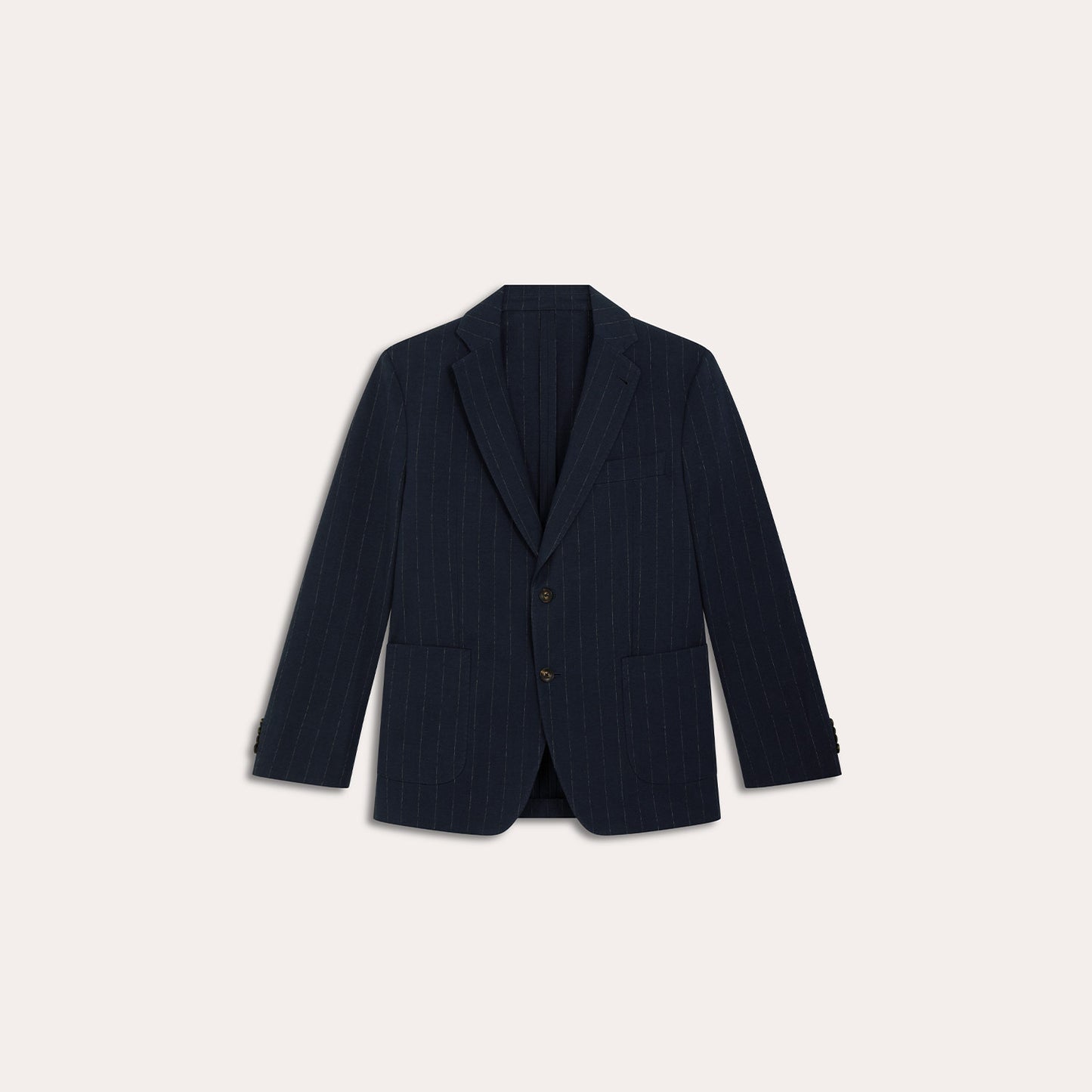 Navy striped linen and cotton jacket