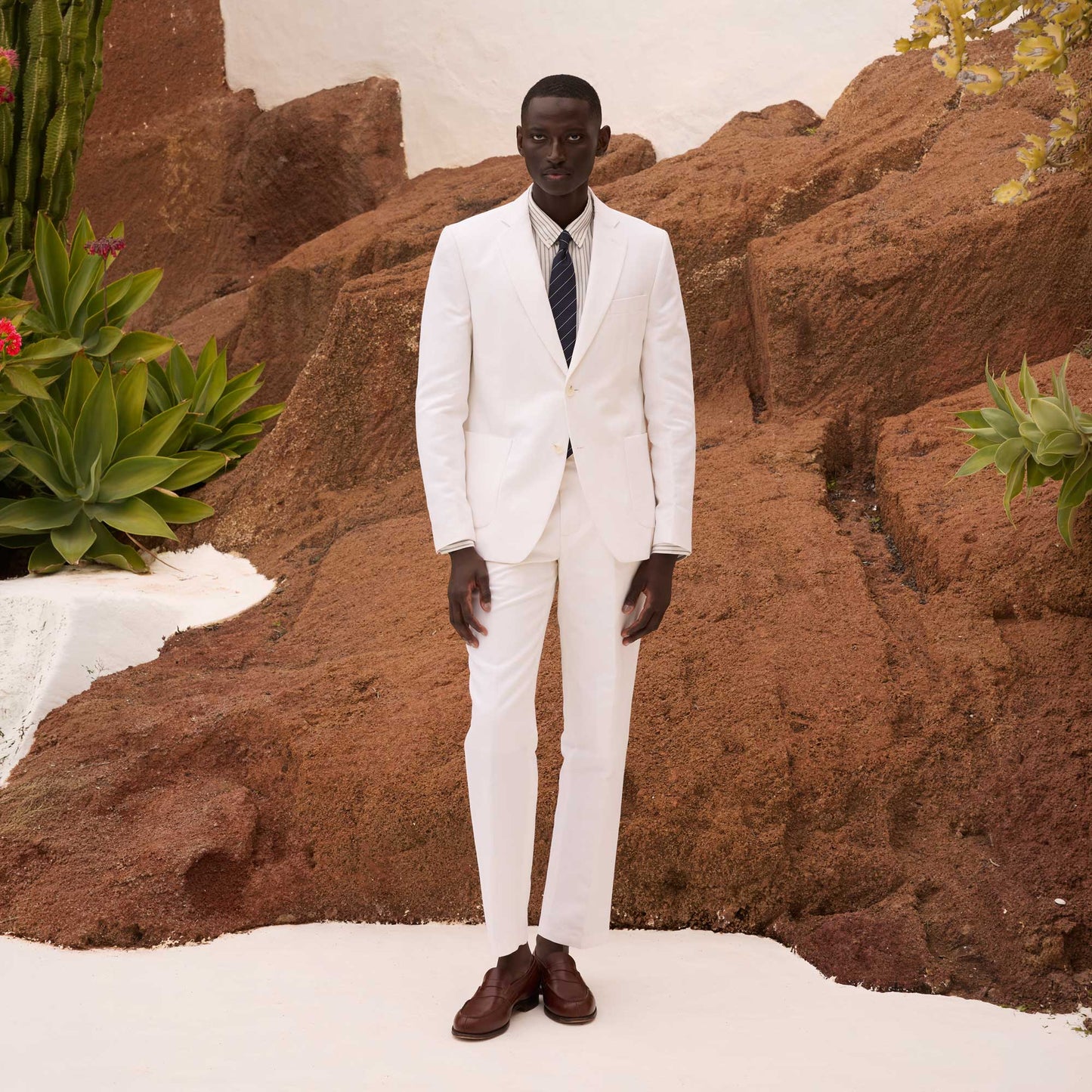 White linen and cotton jacket