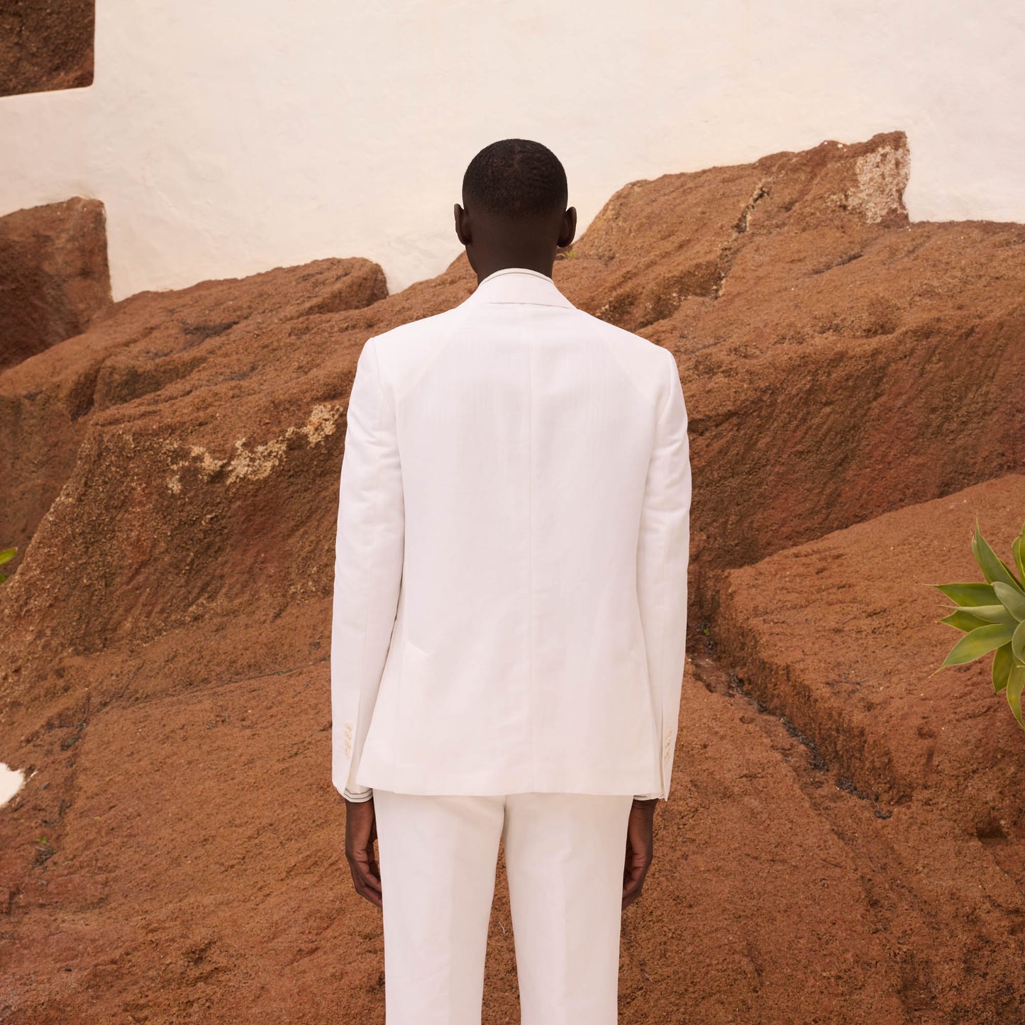 White linen and cotton jacket