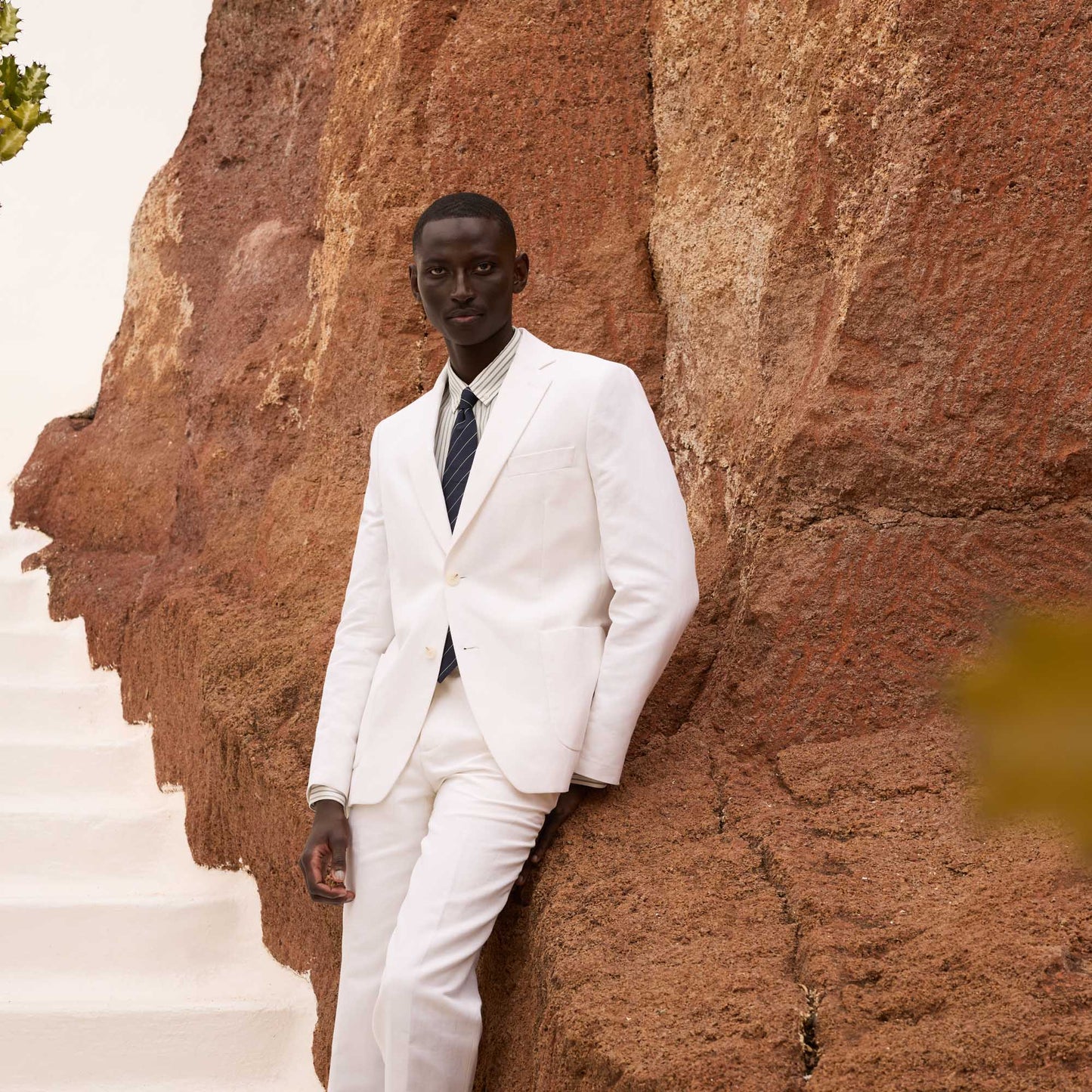 White linen and cotton jacket