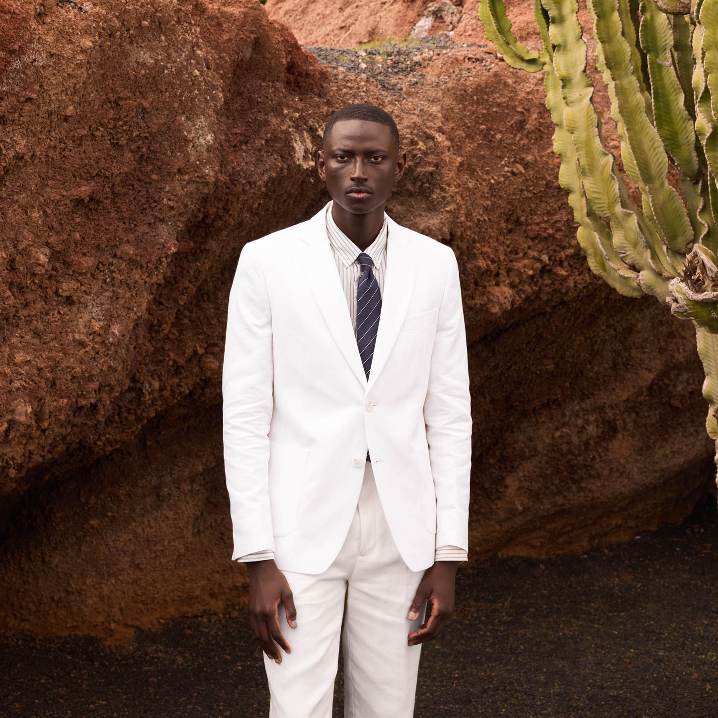 White linen and cotton jacket