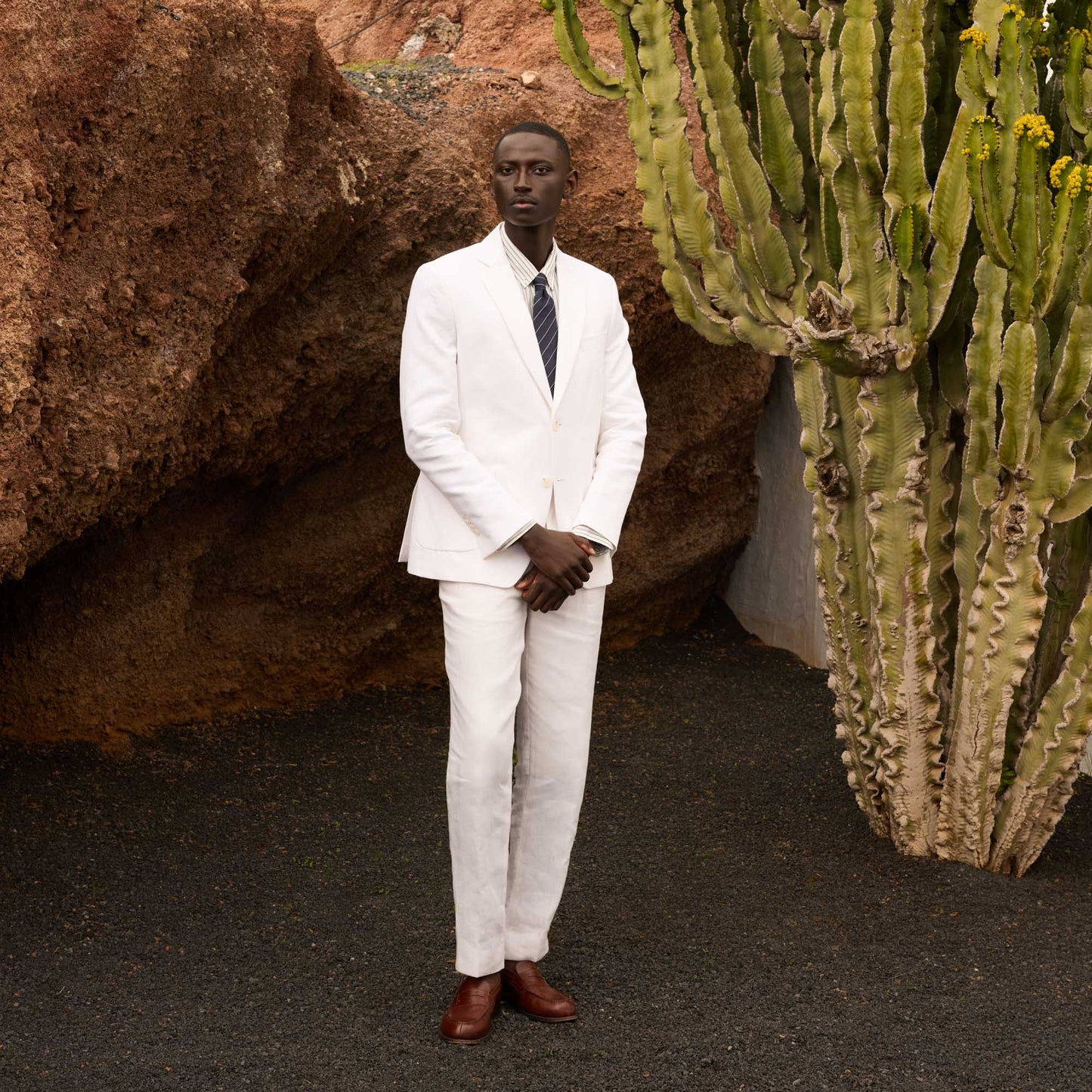 White linen and cotton jacket
