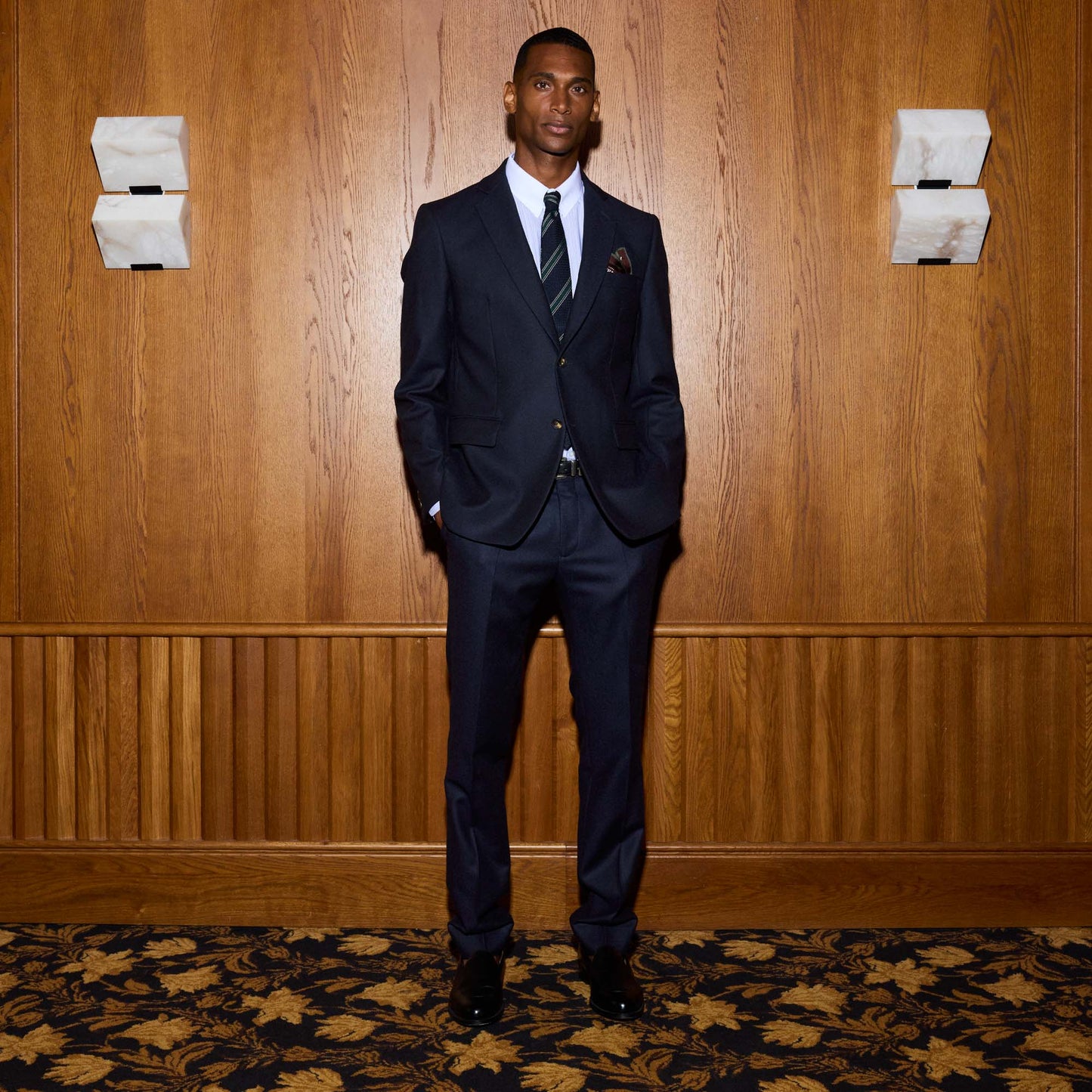 Veste en flanelle de laine marine