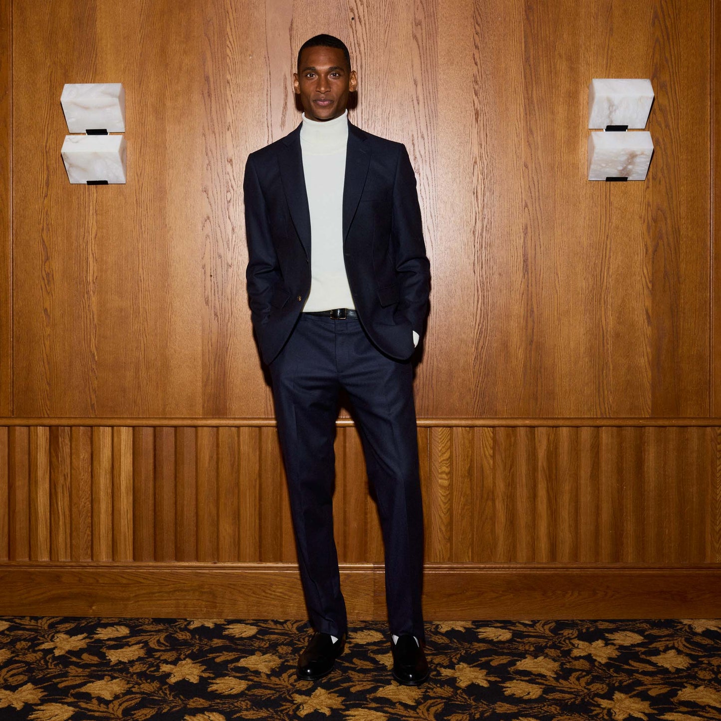 Veste en flanelle de laine marine