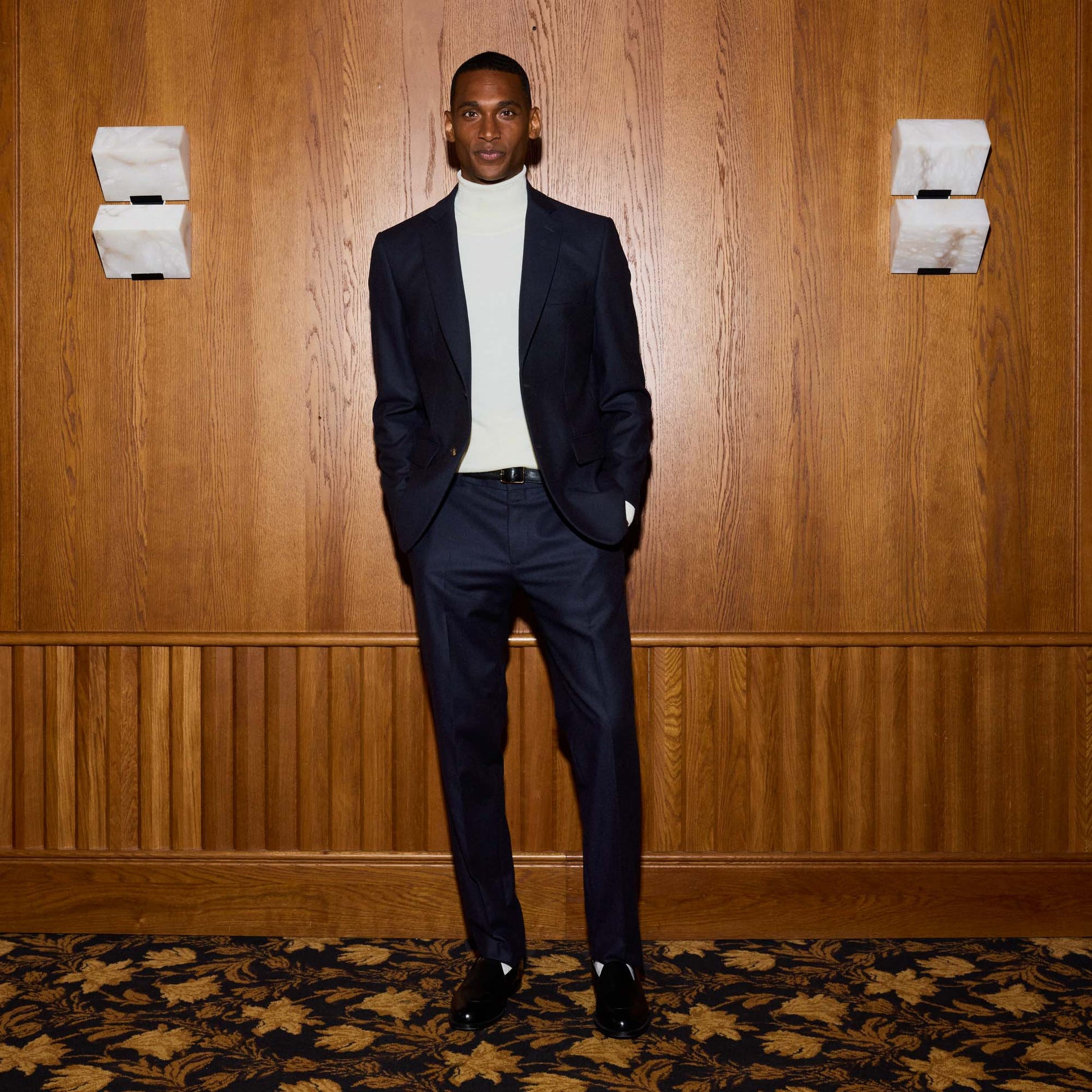 Veste en flanelle de laine marine