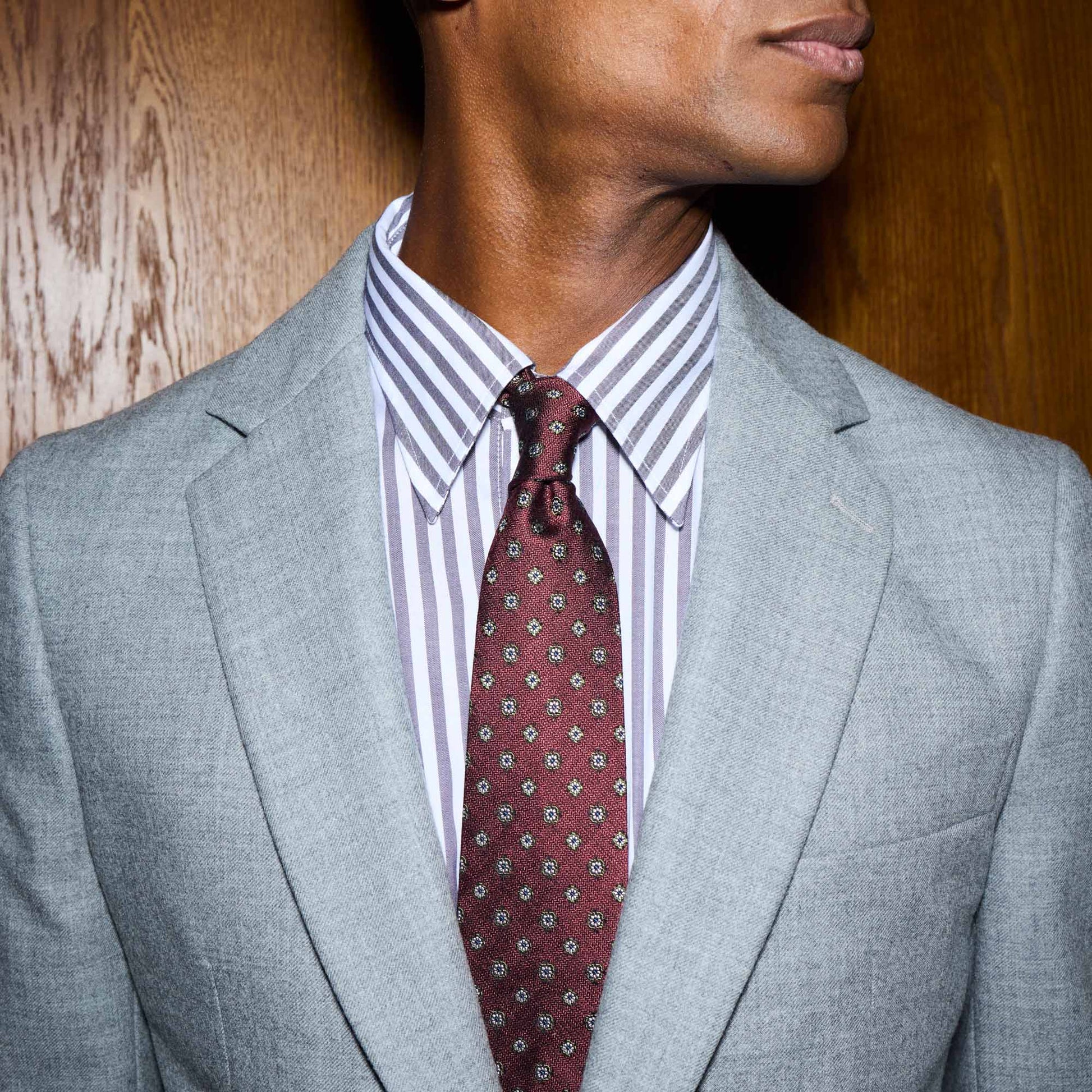 Veste en flanelle de laine grise