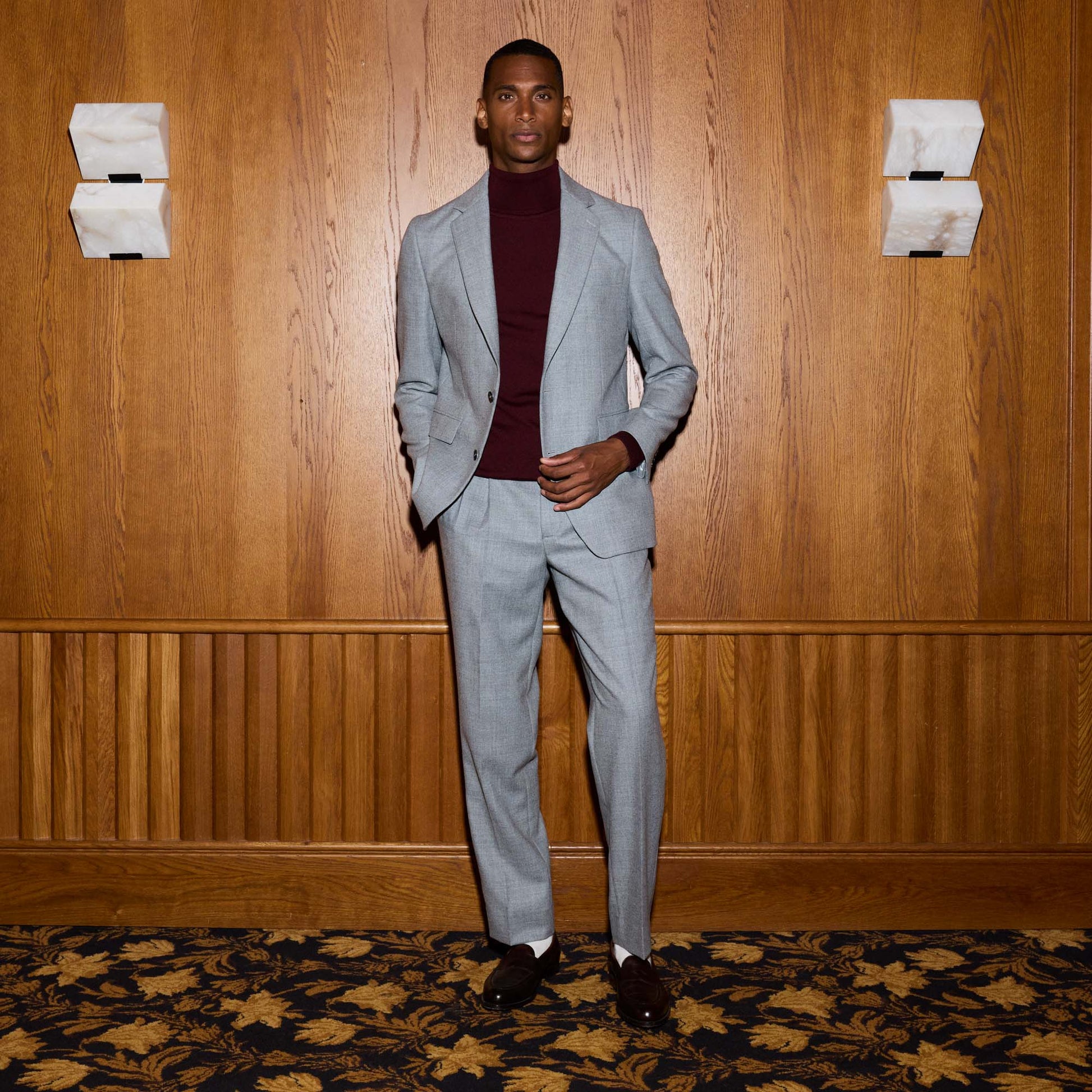 Veste en flanelle de laine grise