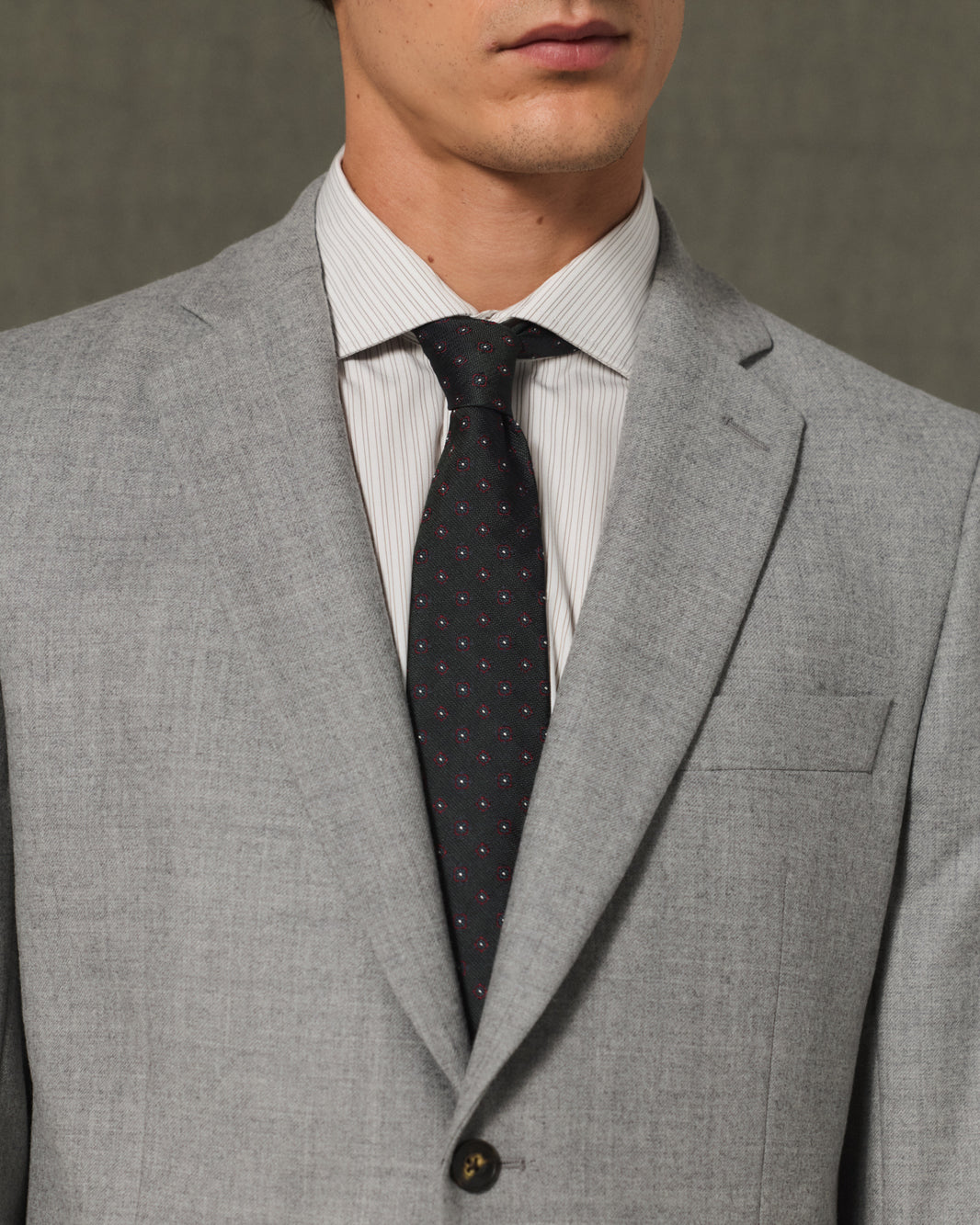 Gray wool flannel jacket