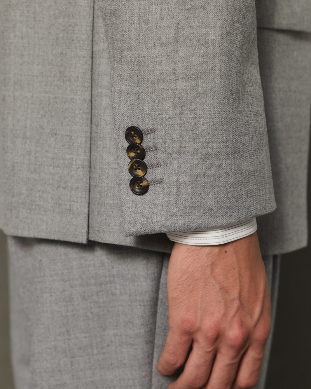 Gray wool flannel jacket