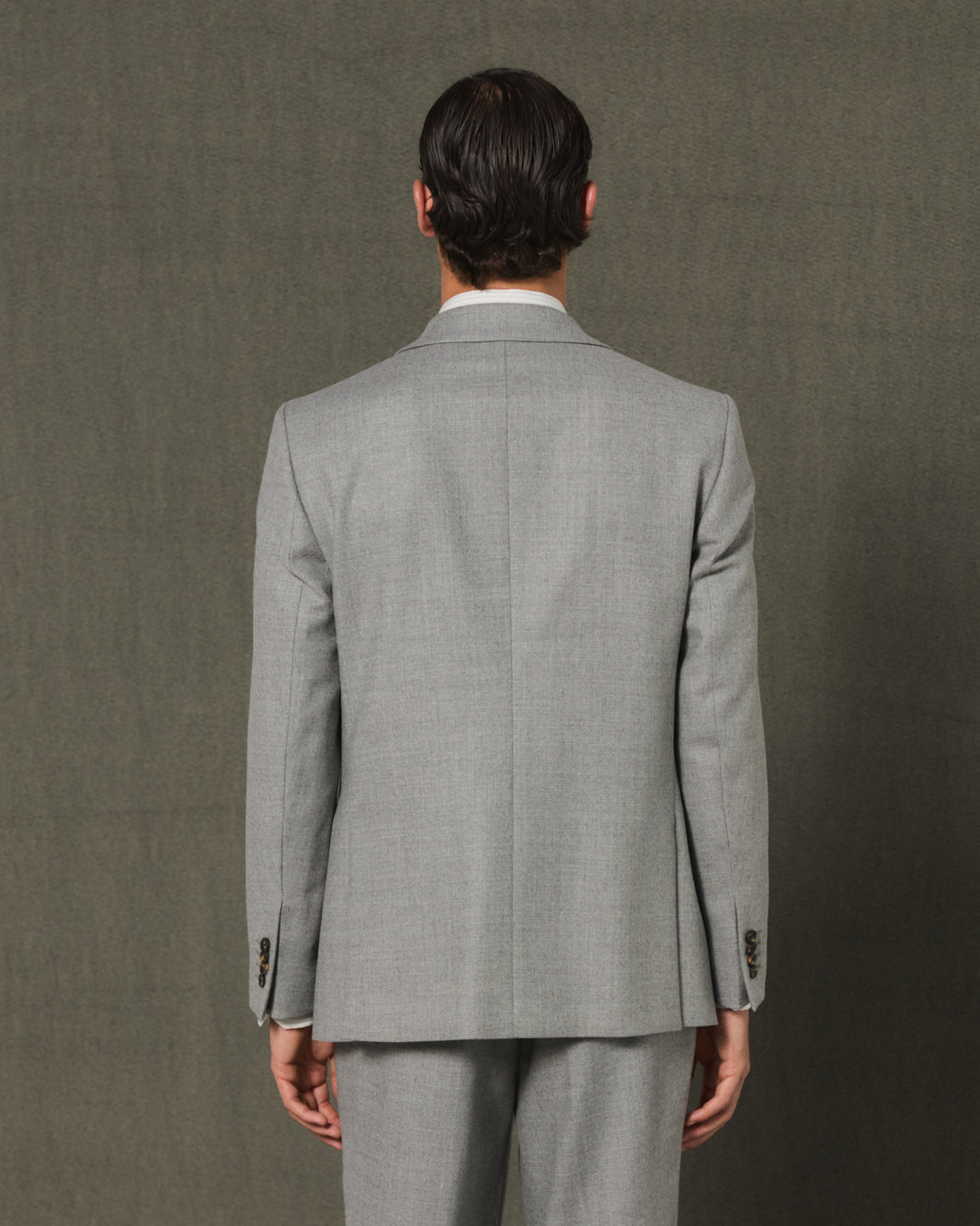 Gray wool flannel jacket