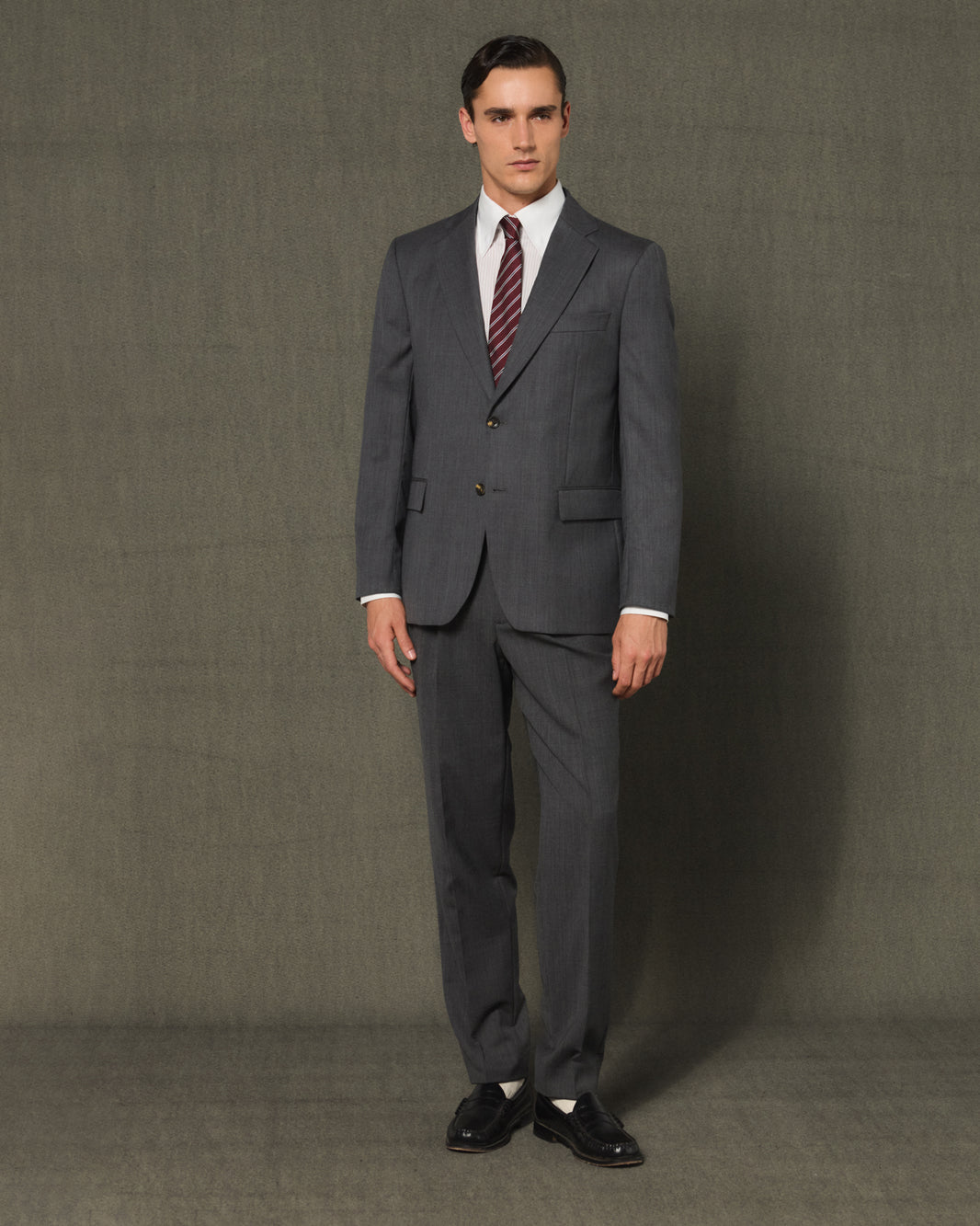 Charcoal grey wool formal jacket