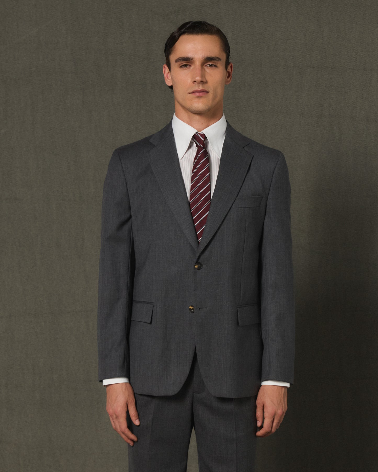 Grey wool formal jacket