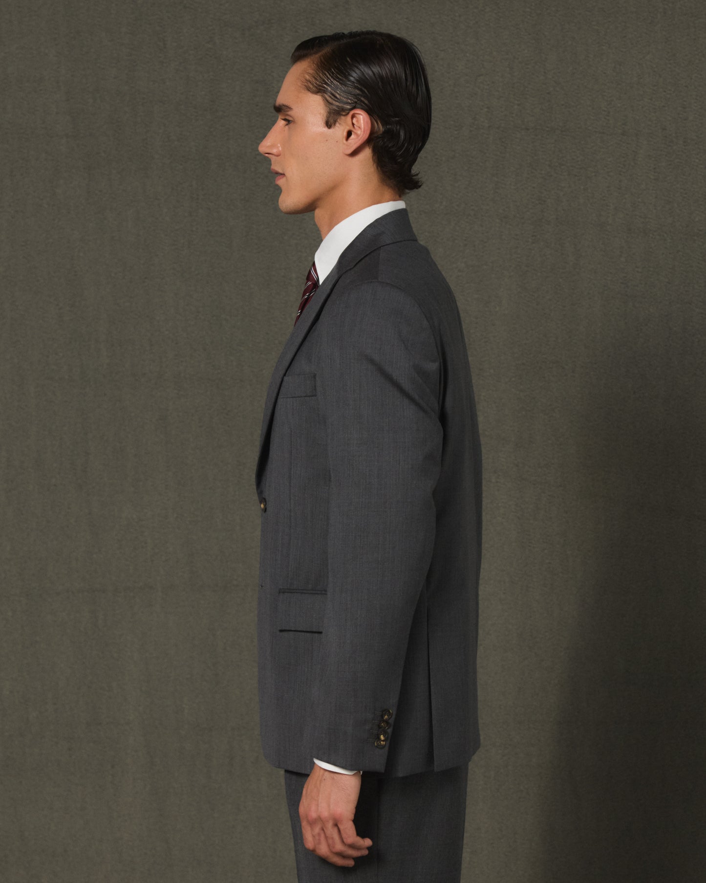 Grey wool formal jacket