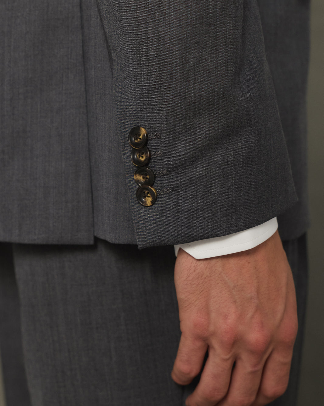 Charcoal grey wool formal jacket