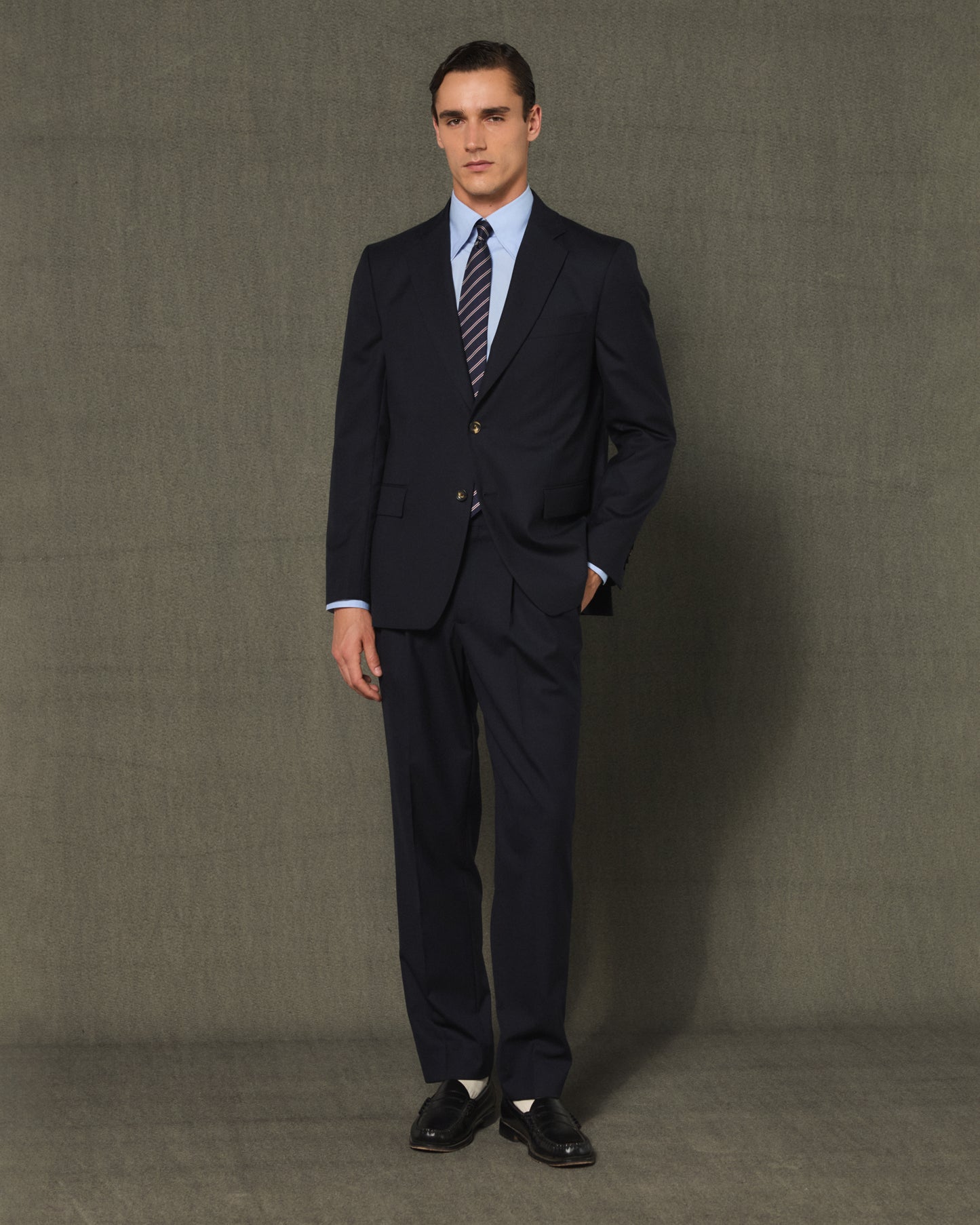 Formal navy wool jacket