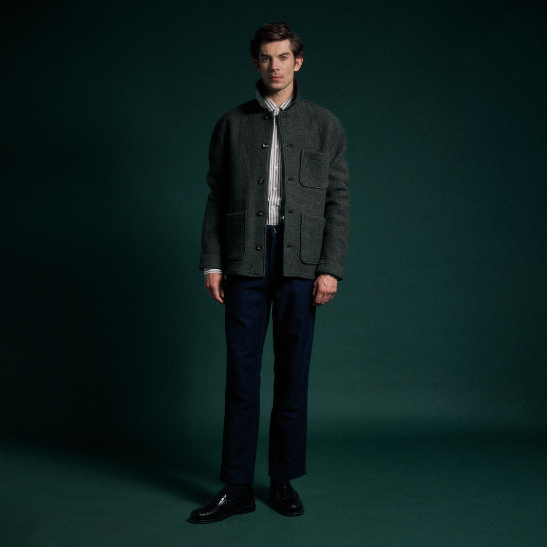 Jean selvedge droit brut en coton biologique italien