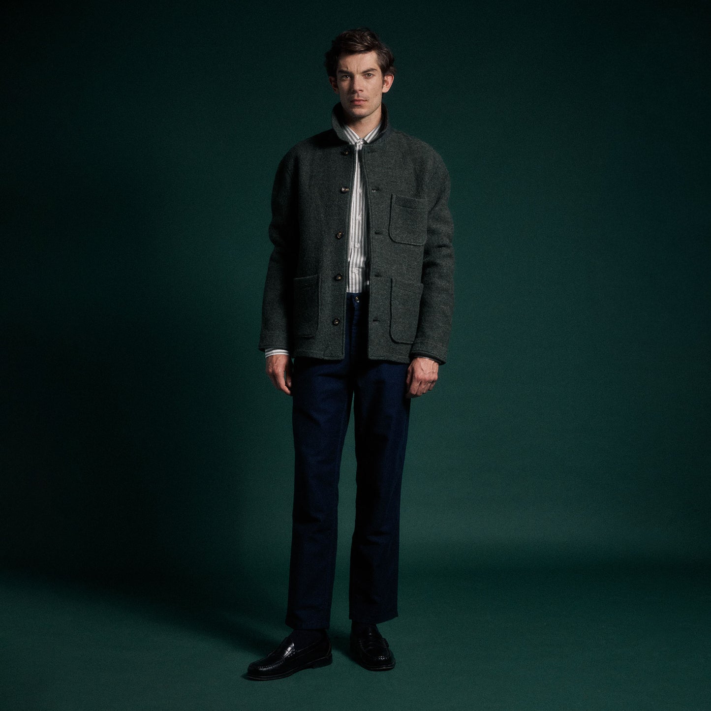 Jean selvedge droit brut en coton biologique italien