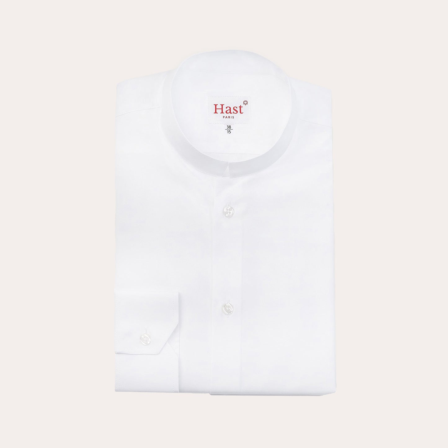 Fitted shirt in white double-twisted poplin