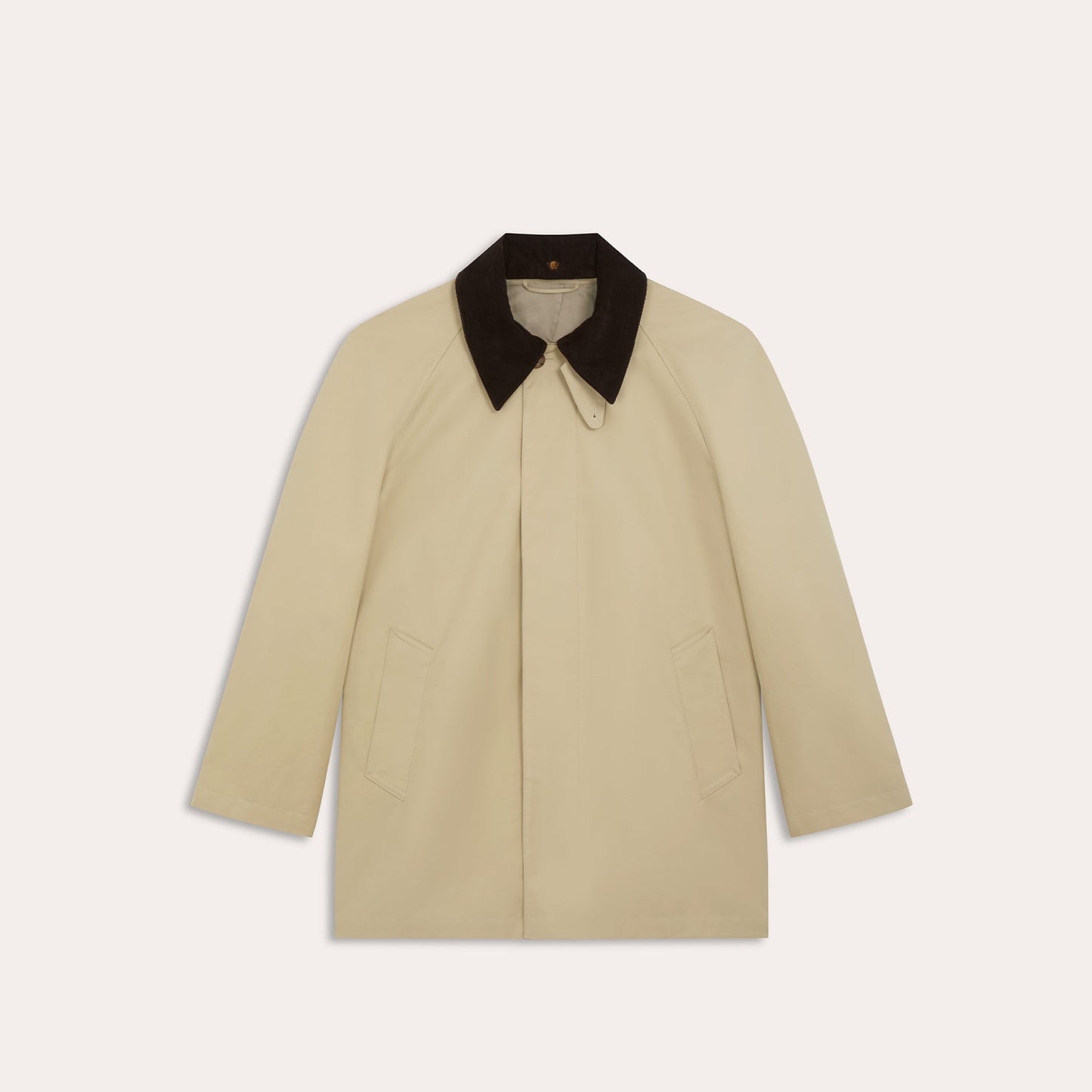 Manteau car coat en coton imperméable beige