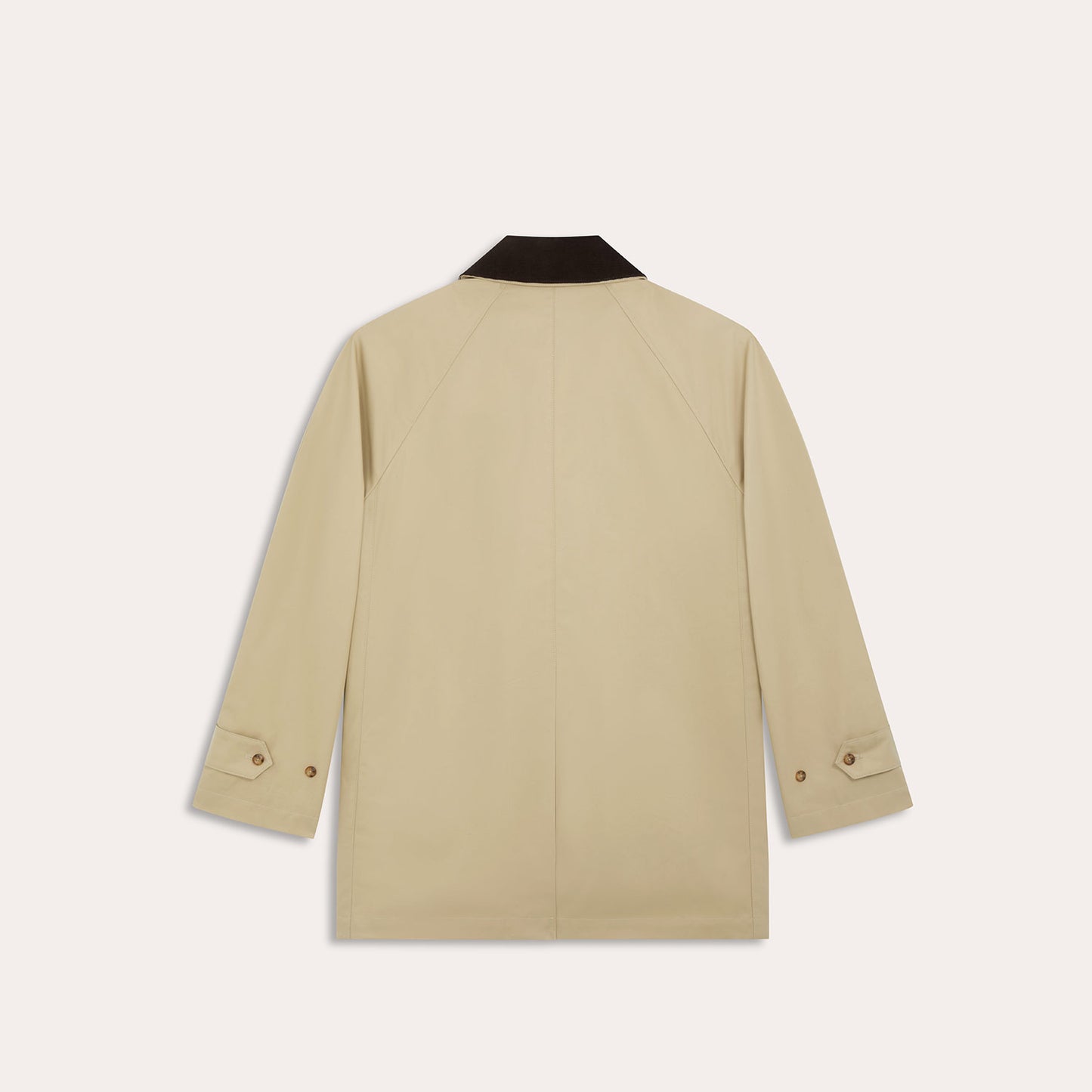 Manteau car coat en coton imperméable beige