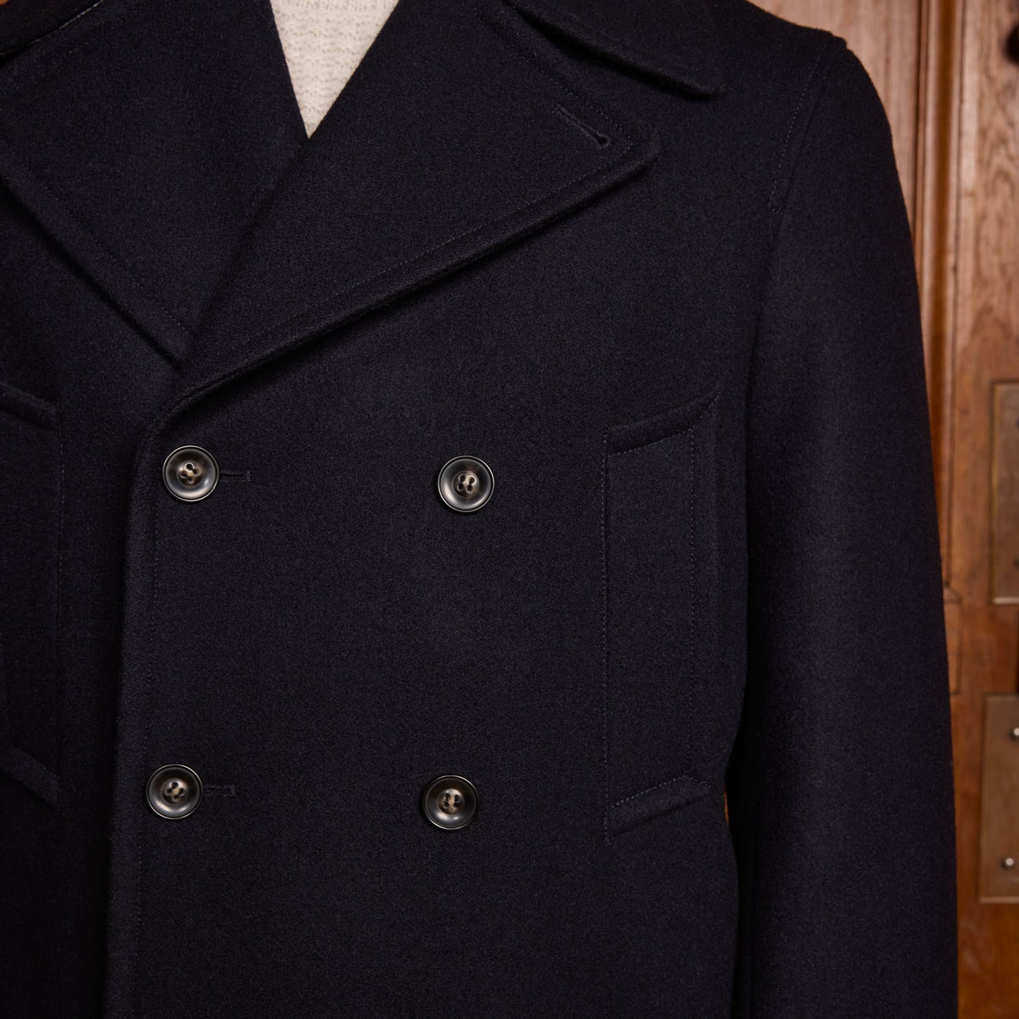 Navy wool pea coat