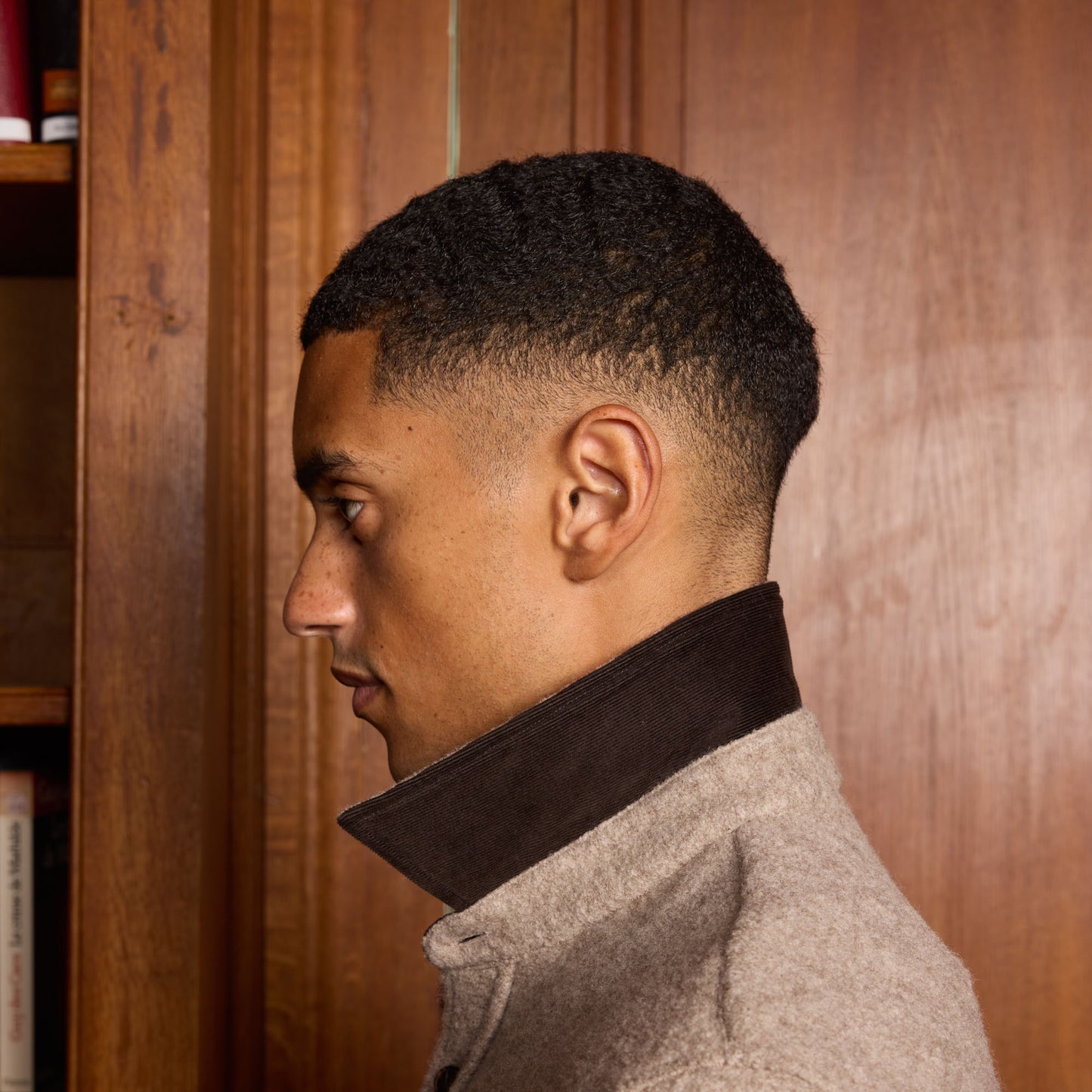 Surchemise en laine bouillie beige