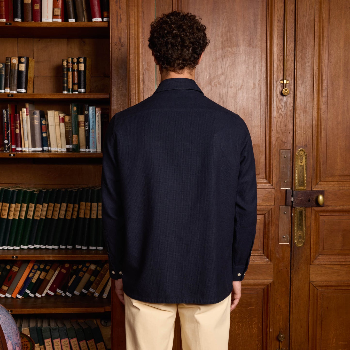 Navy blue heavy cotton overshirt