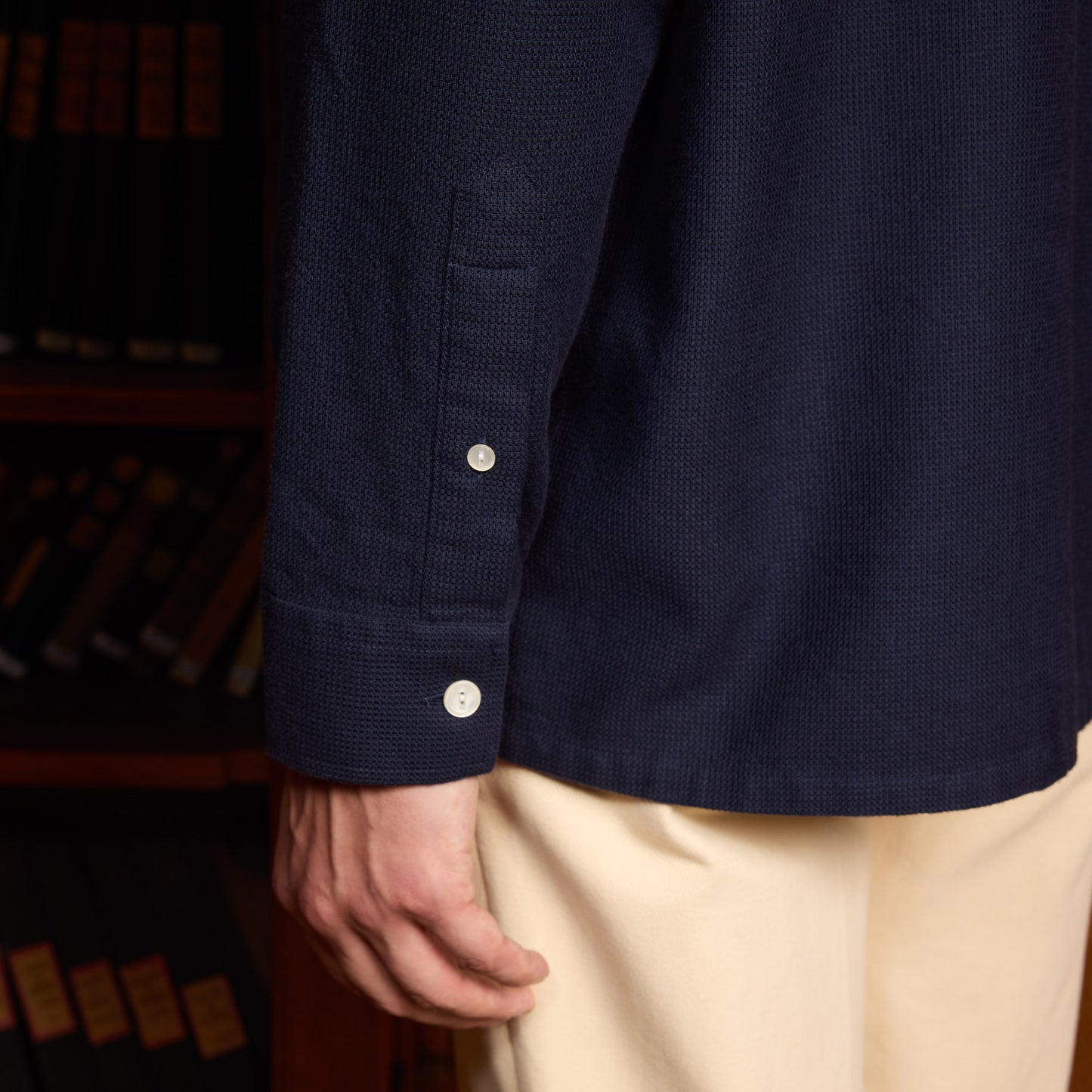 Navy blue heavy cotton overshirt