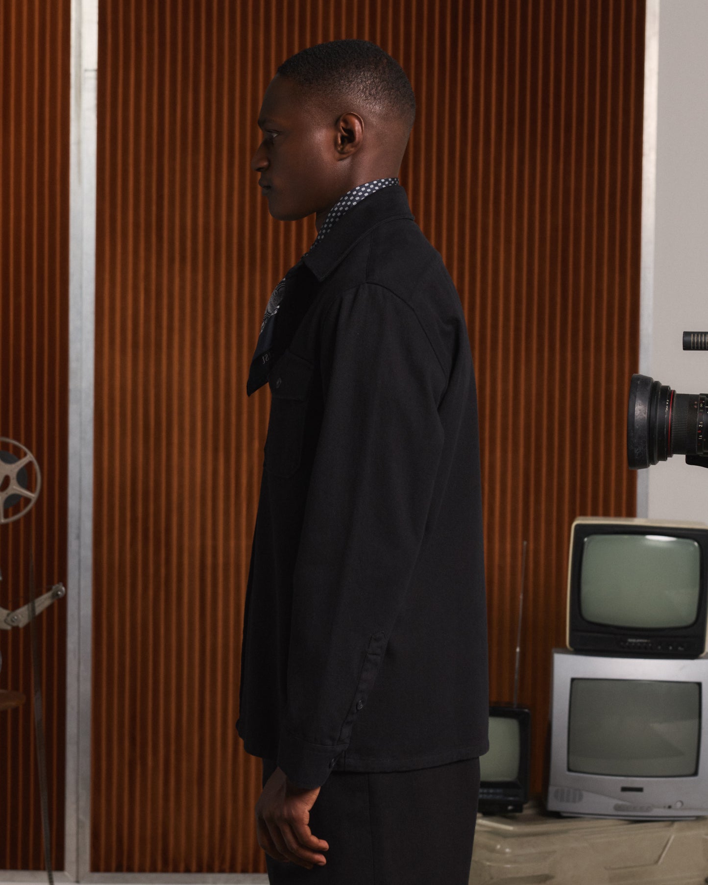 Surchemise en coton noir