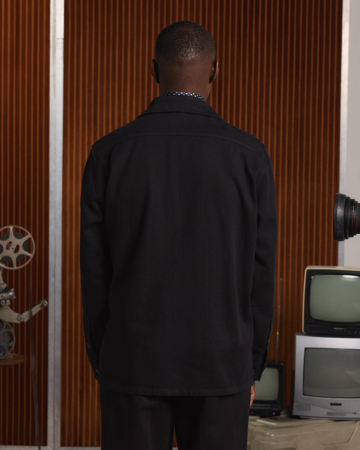 Surchemise en coton noir