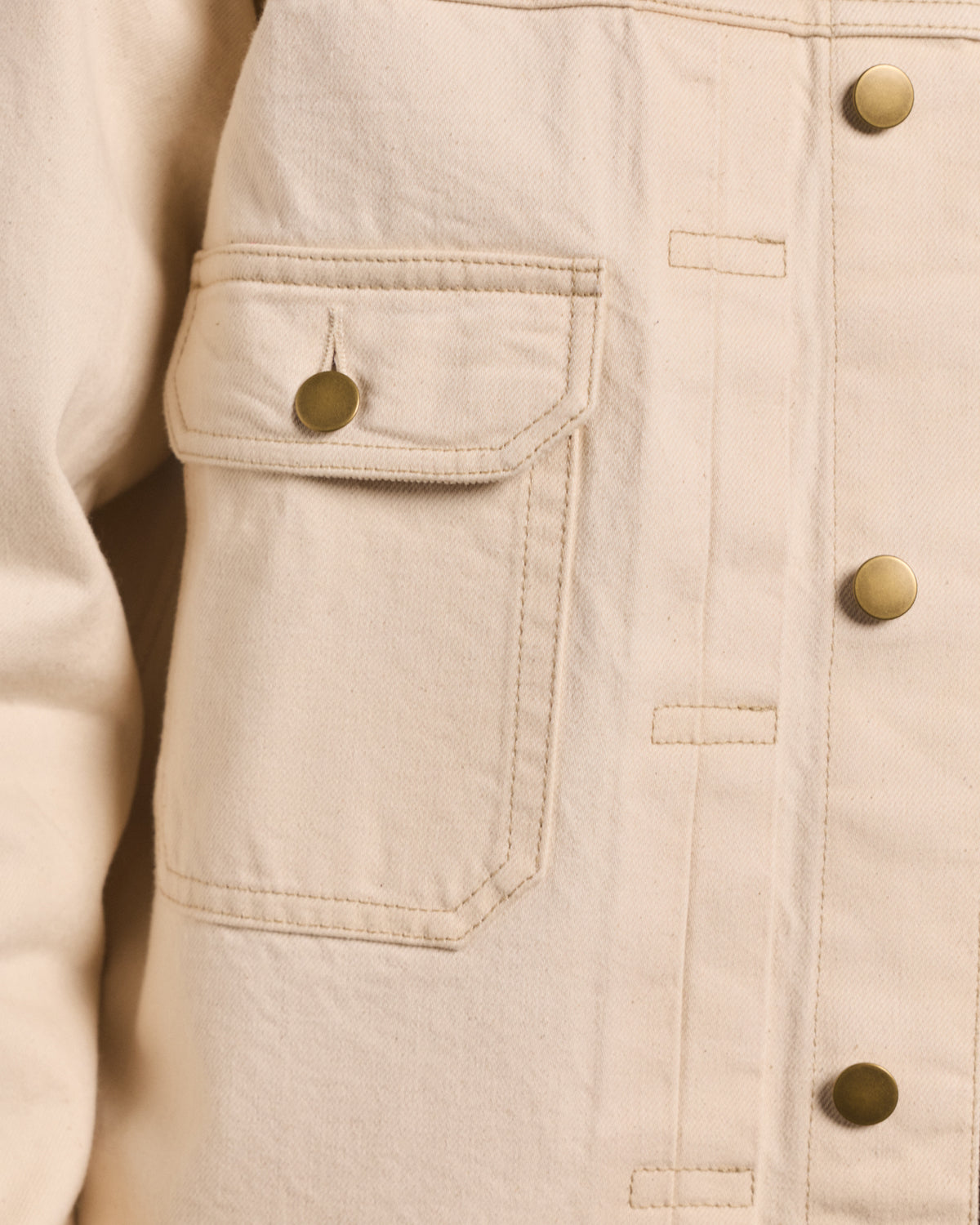 Veste en jean écrue col velours type II