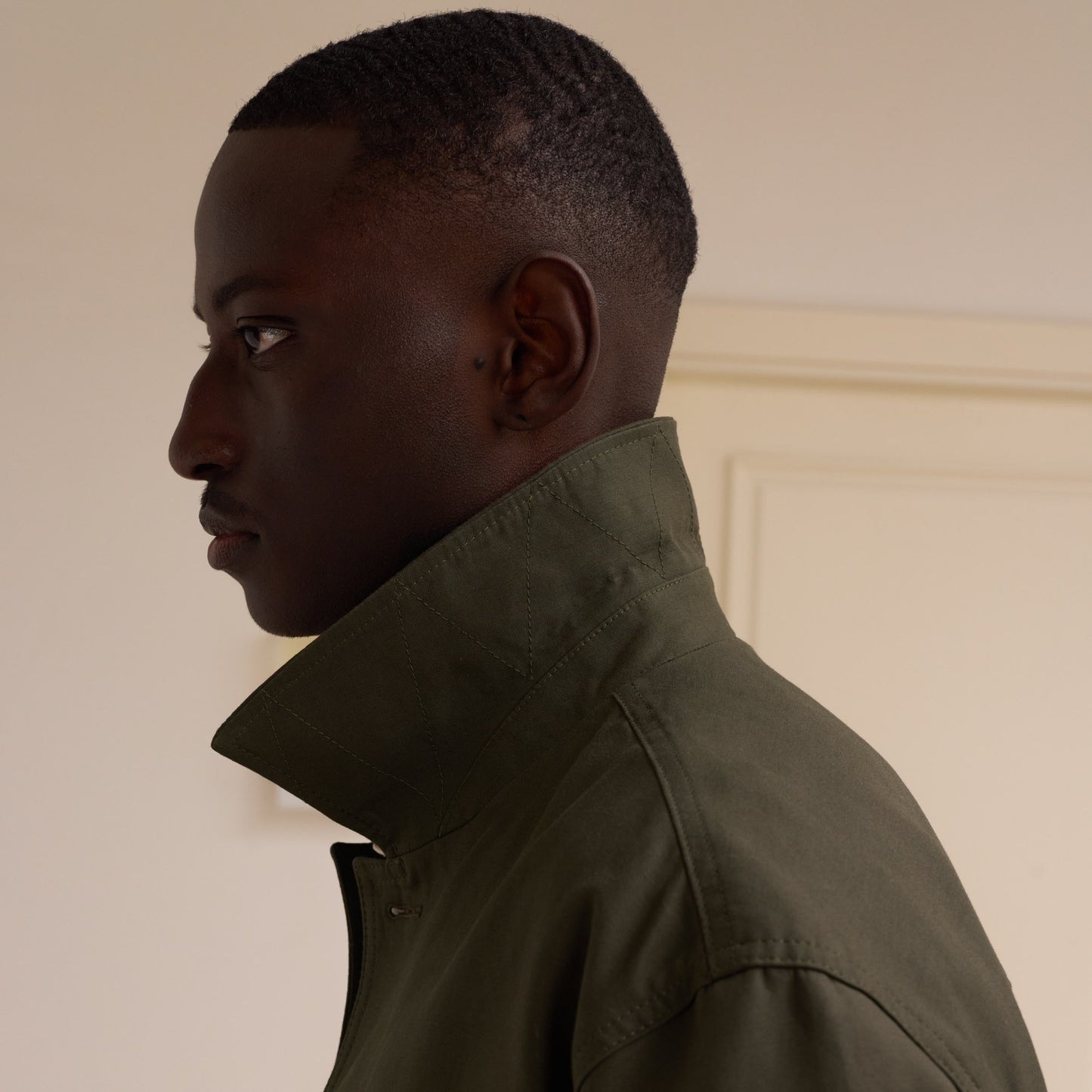 Blouson en coton kaki