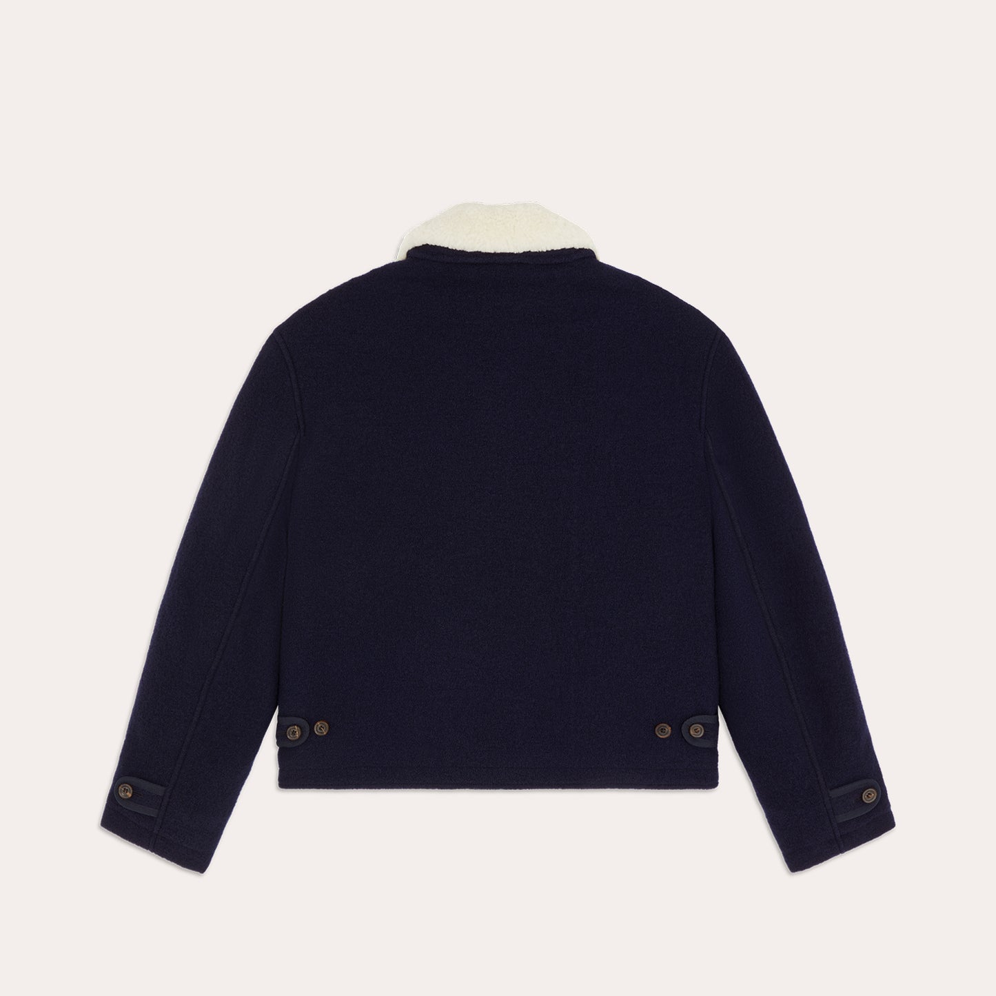 Navy wool bomber jacket