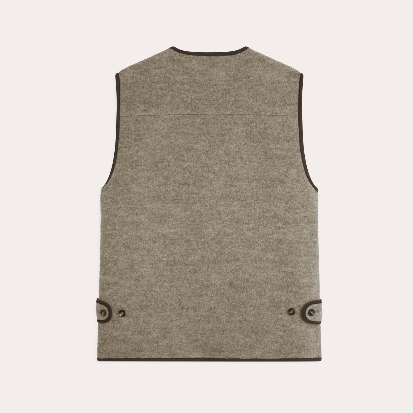 Beige virgin wool vest