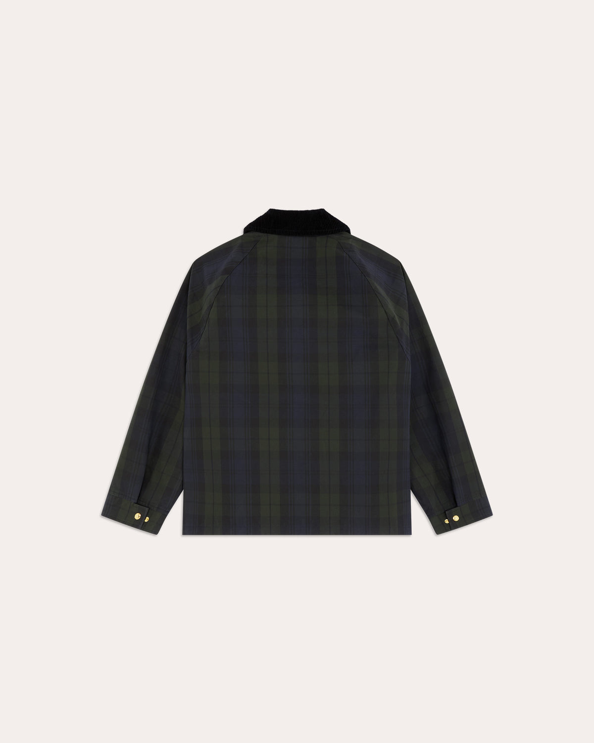 Blouson en coton ciré à motif tartan Black Watch