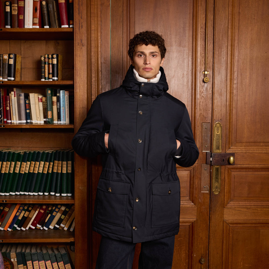 La Parka bleu marine 100% naturelle