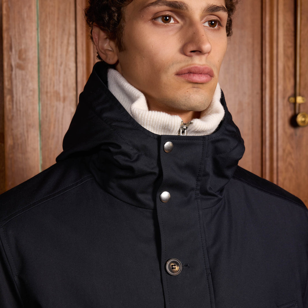 La Parka bleu marine 100% naturelle