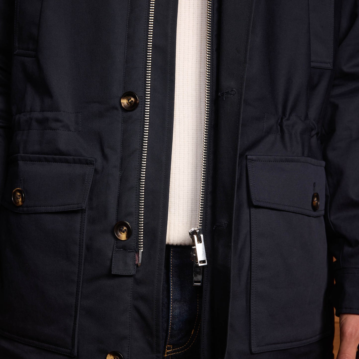 La Parka bleu marine 100% naturelle