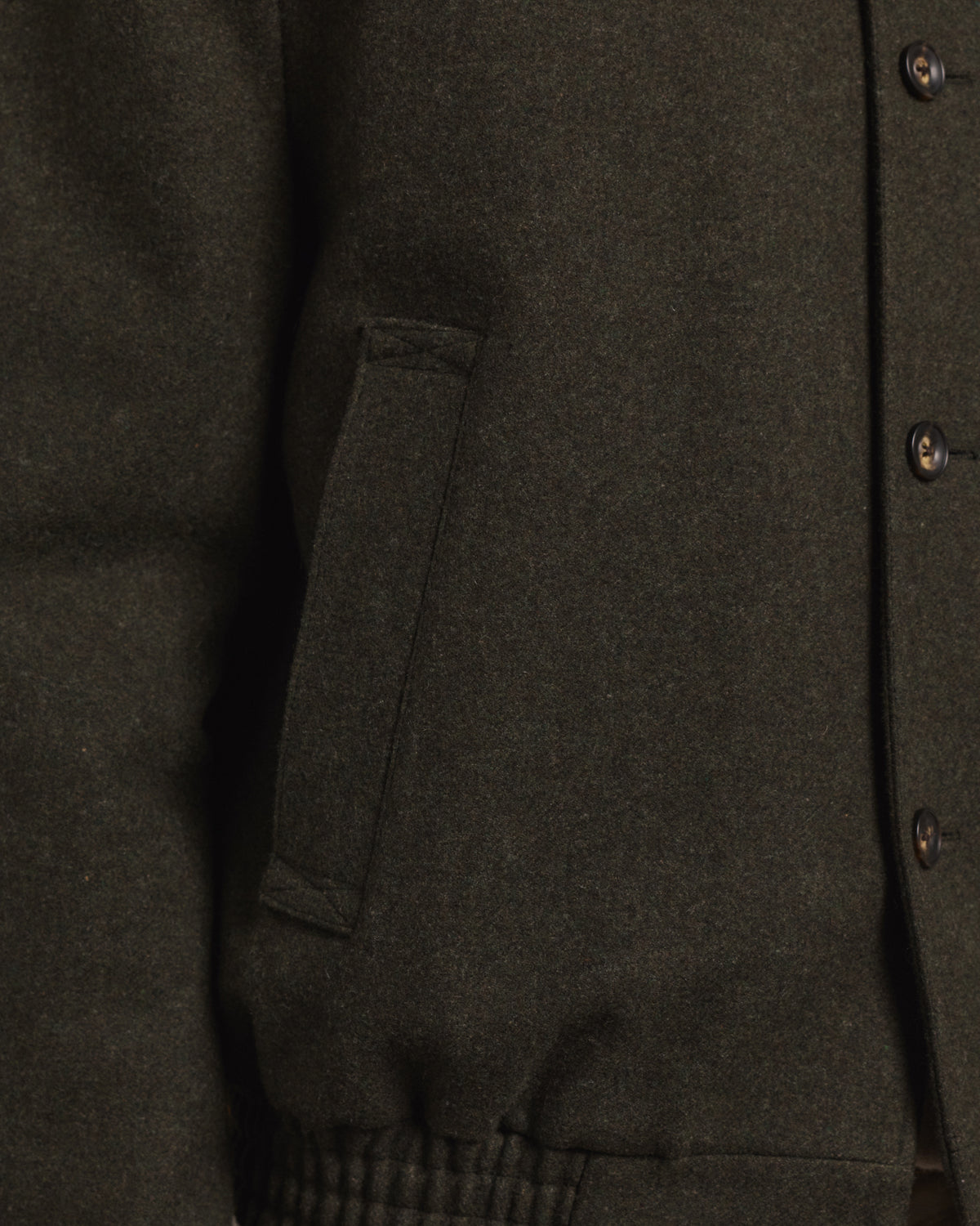 Blouson en laine vert