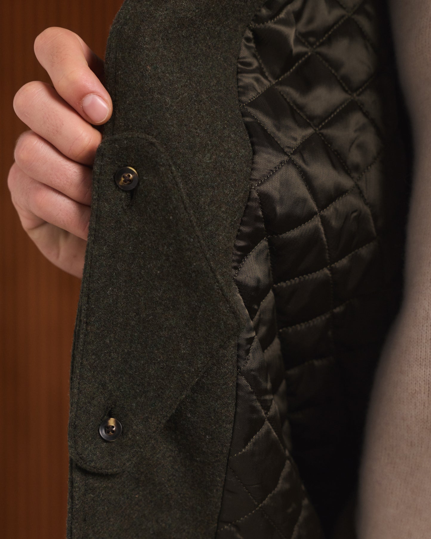 Blouson en laine vert