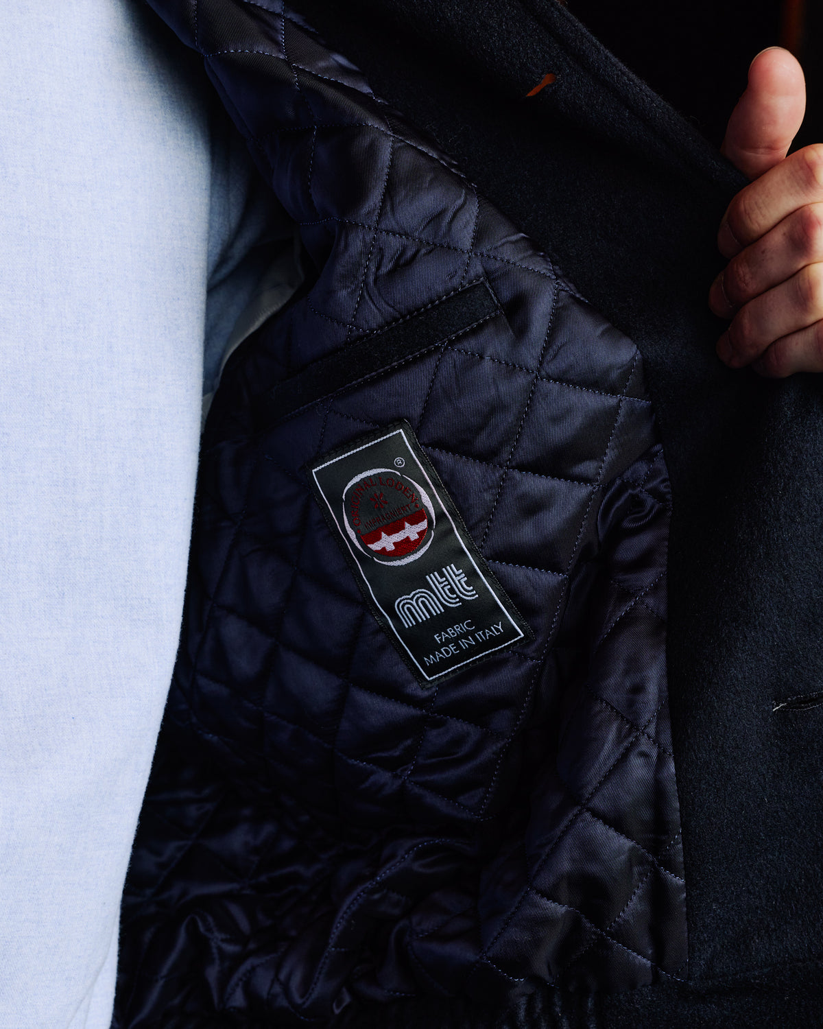 Blouson aus marineblauer Lodenwolle