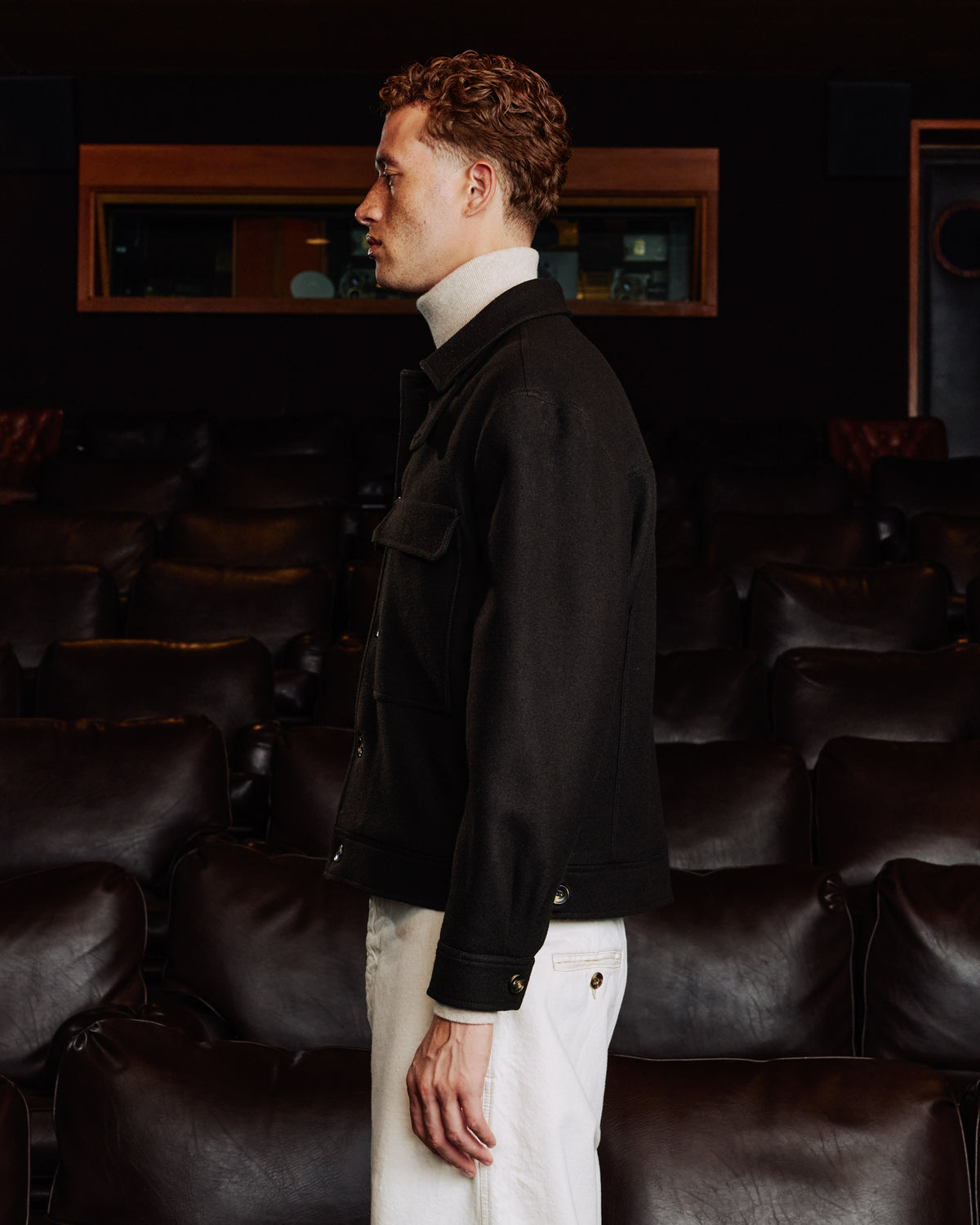 Braune Wolljacke