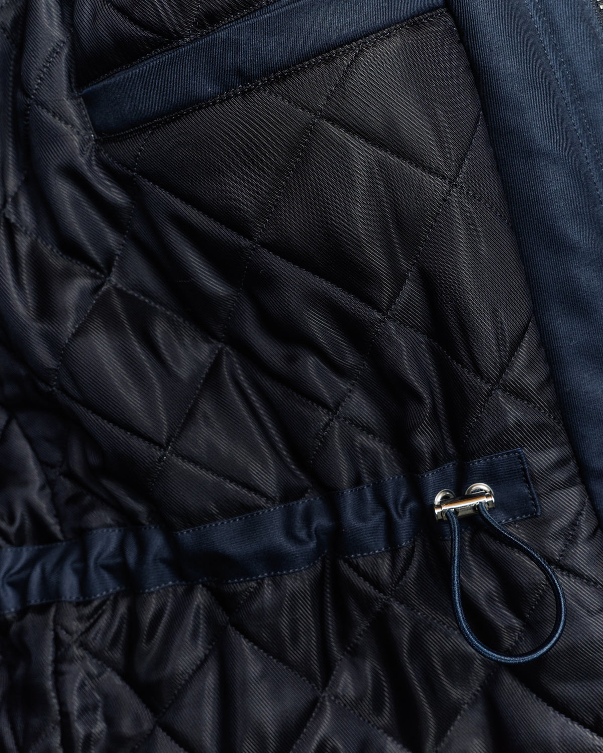 Marineblauer Parka aus 100% natürlicher Baumwolle